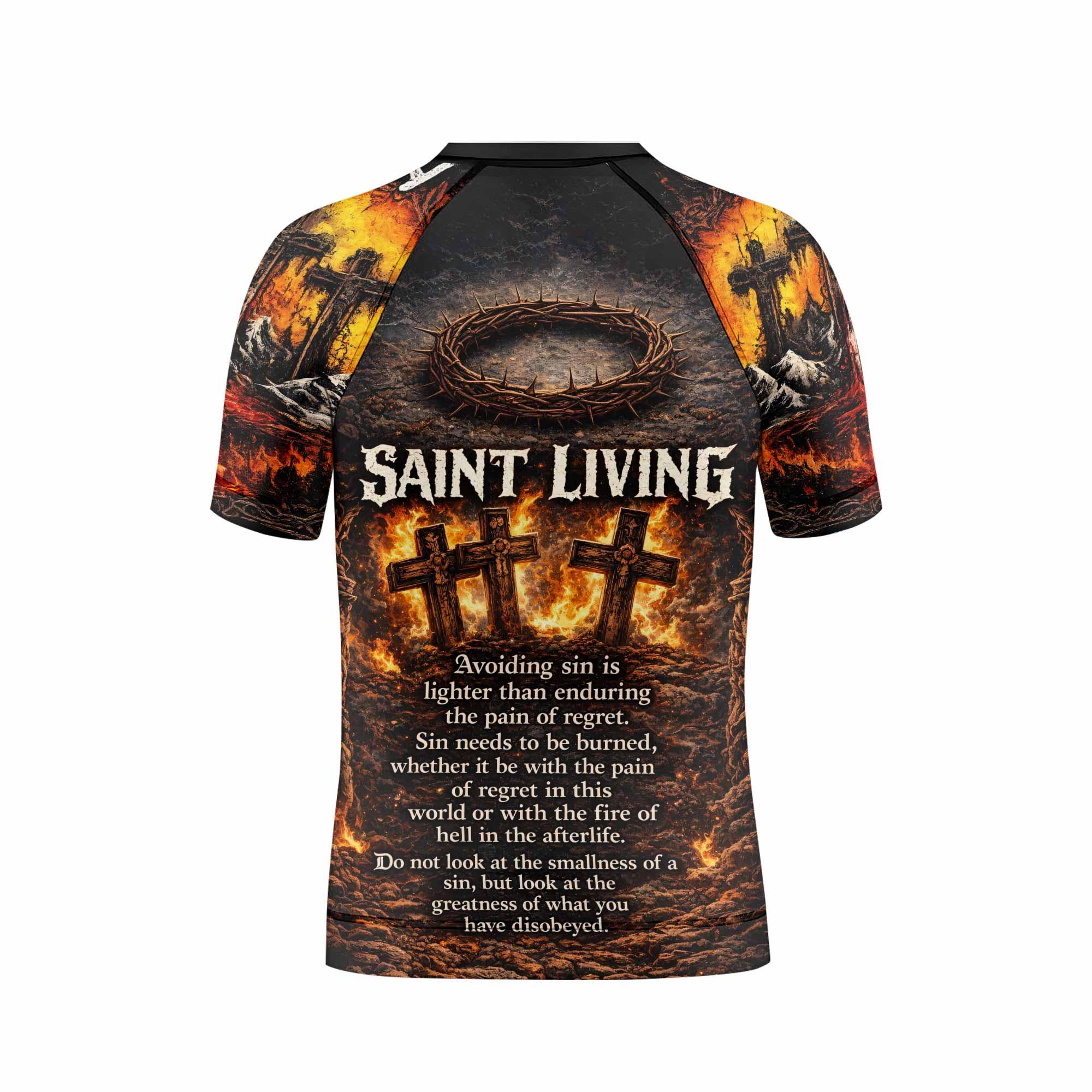 Saint Living Kids Rash Guard Short Sleeve - boy's lifestyle view