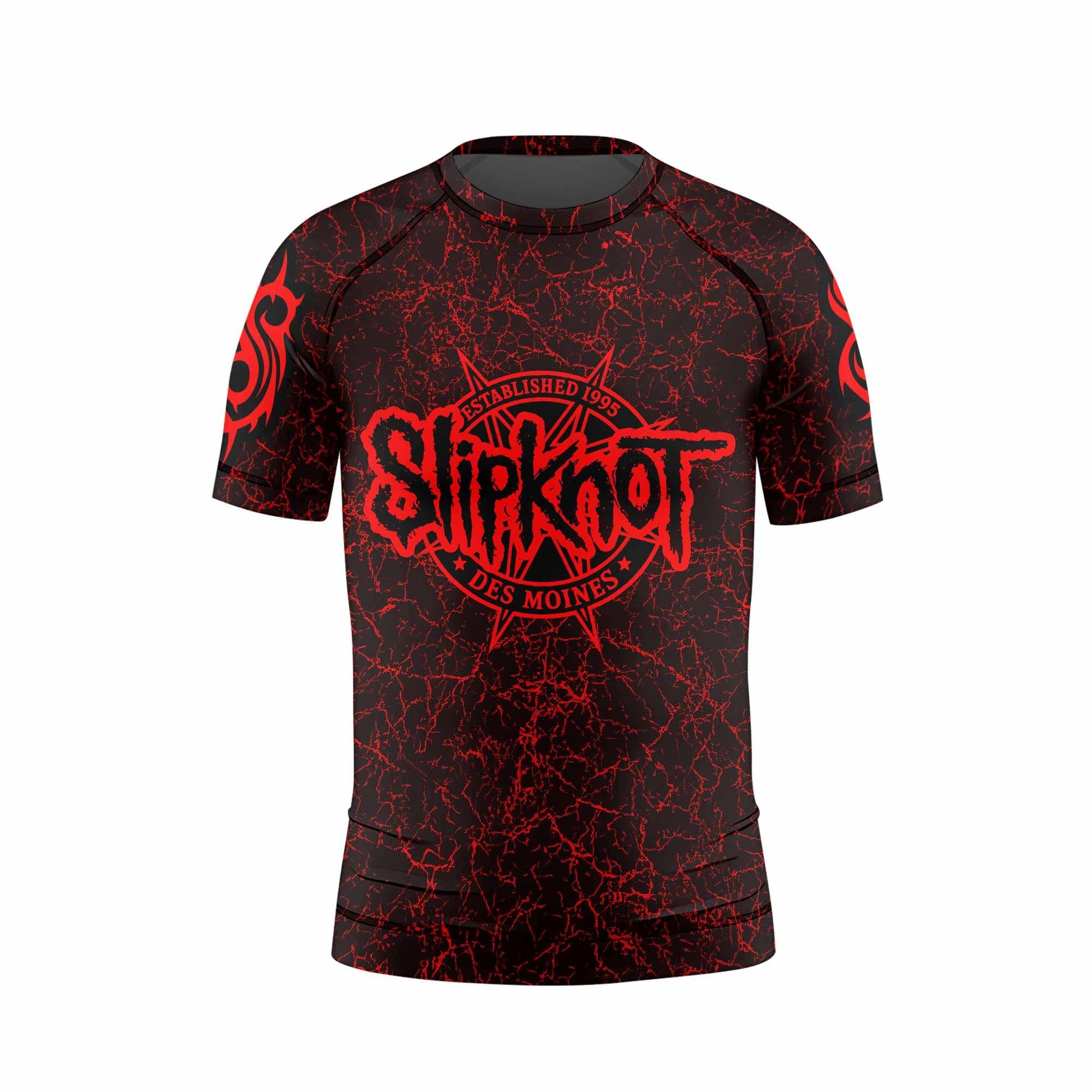 Slipknot Rotting Goat Kids Rash Guard Short Sleeve - back view mockup