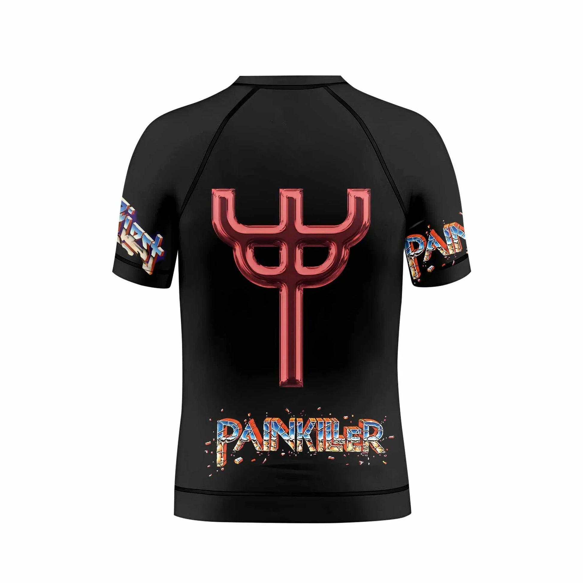 Judas Priest Painkiller Kids Rash Guard Short Sleeve - boy's lifestyle view