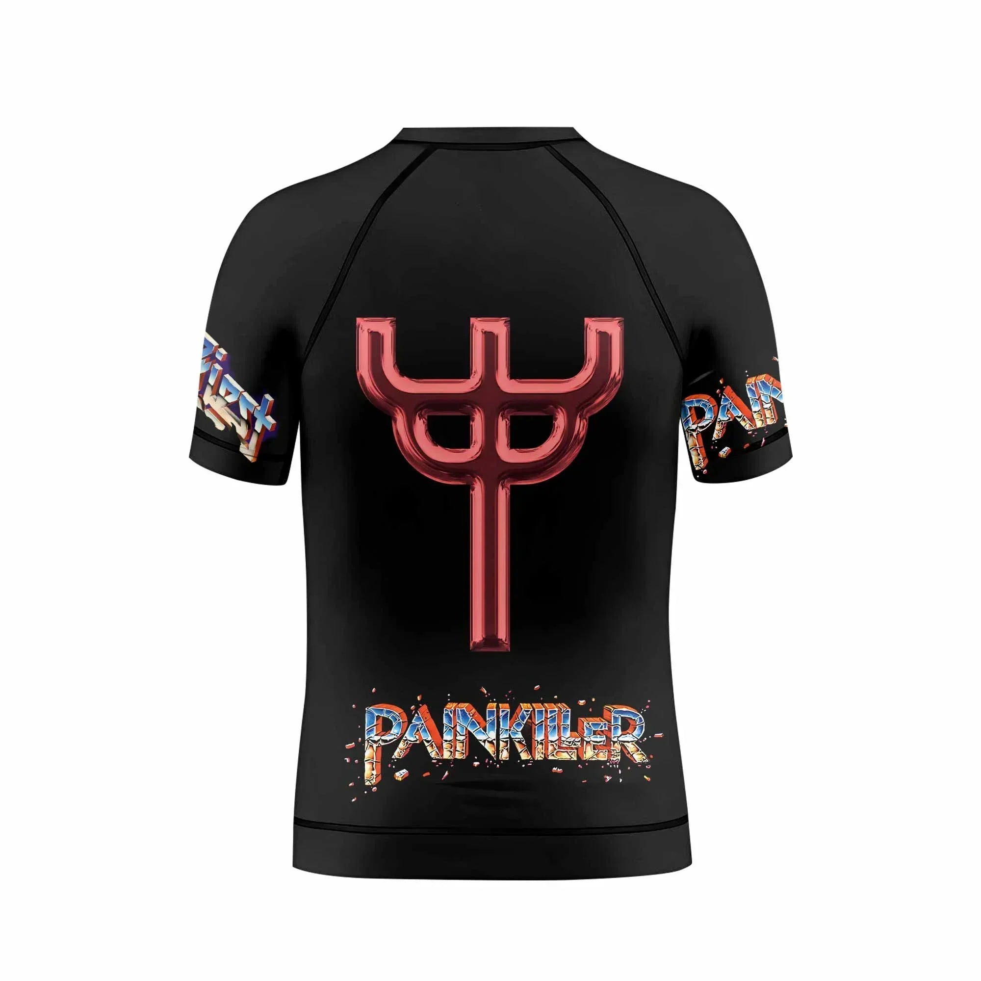 Judas Priest Painkiller Kids Rash Guard Short Sleeve - boy's lifestyle view