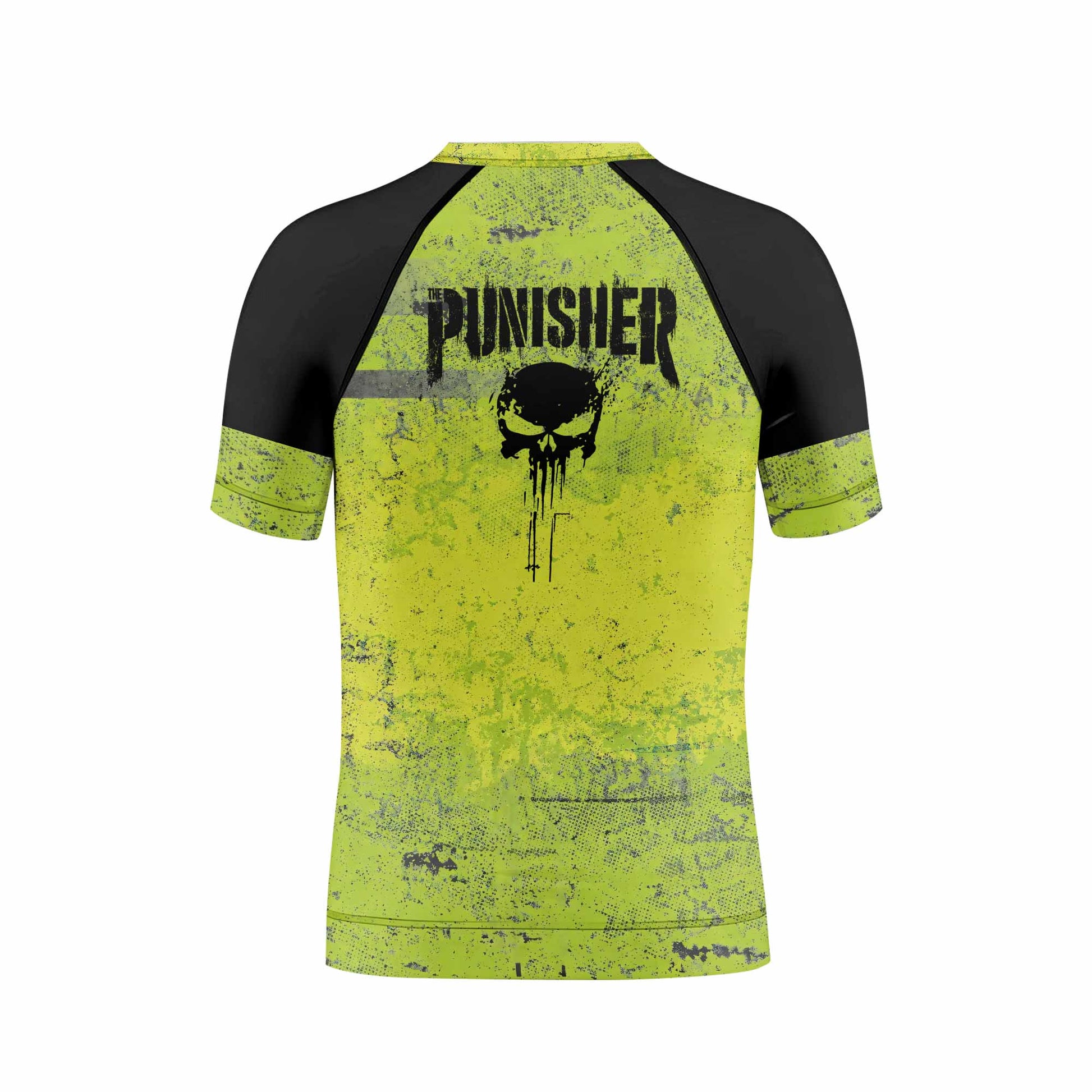 The Punisher Skull Kids Rash Guard Short Sleeve - boy's lifestyle view
