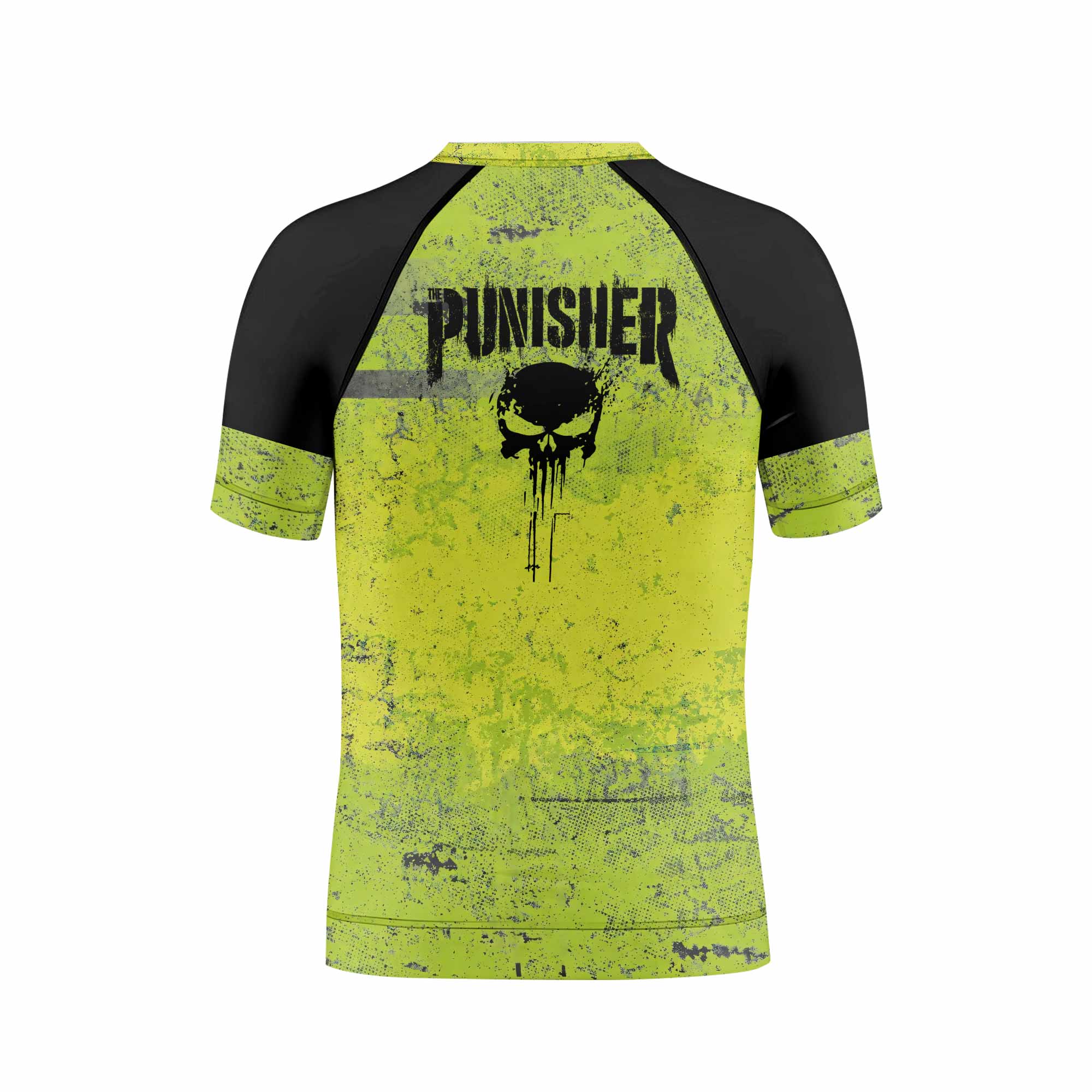 The Punisher Skull Kids Rash Guard Short Sleeve - boy's lifestyle view