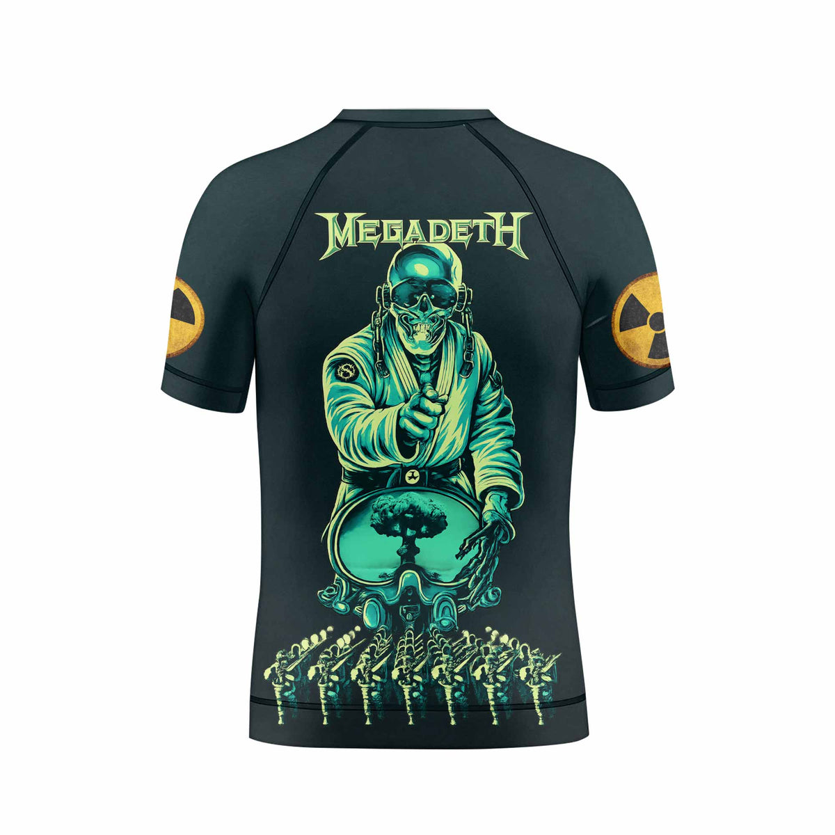 Megadeth Rash Guard Kids Rash Guard – Megadeth Nuclear Skull Design | Athletic Apparel ...
