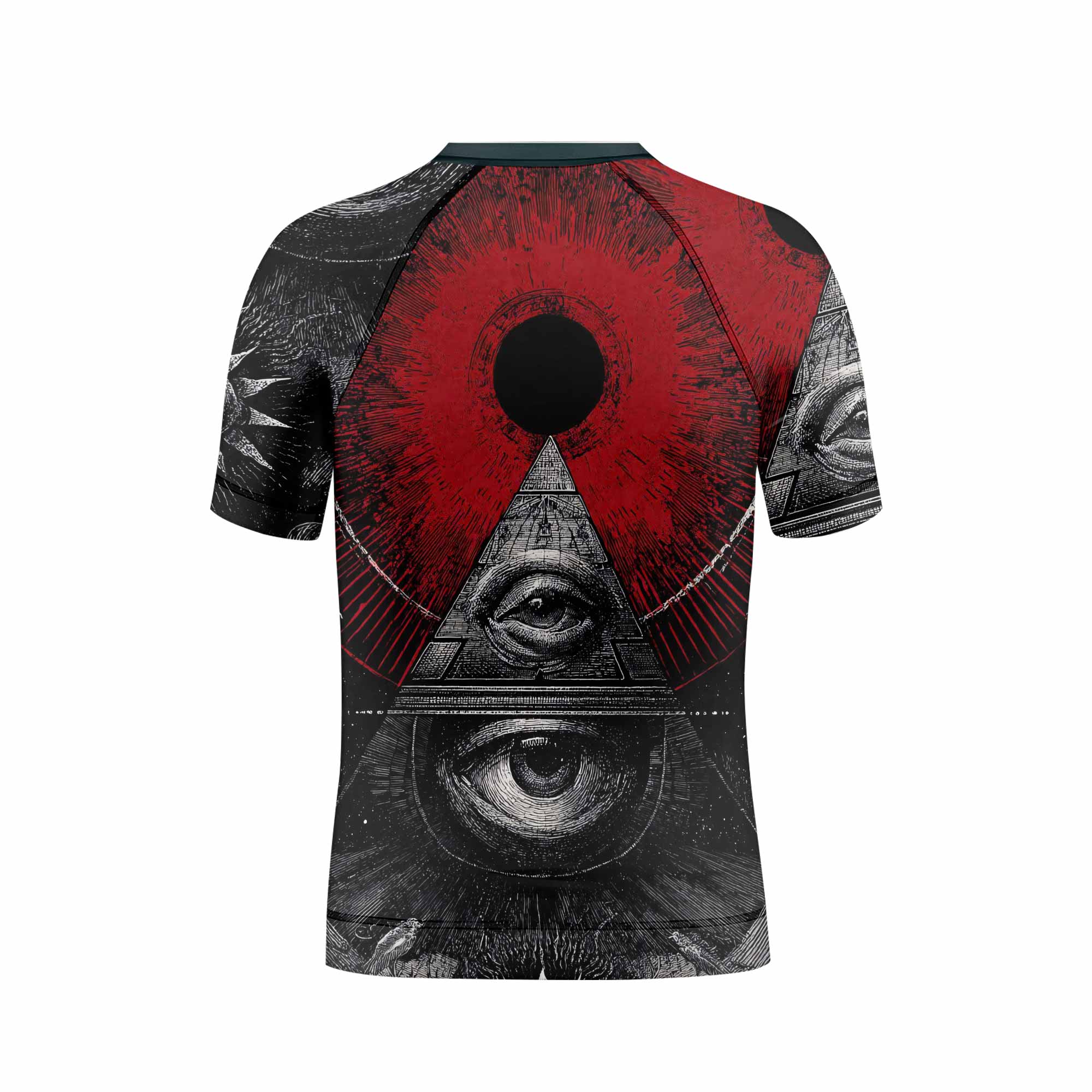 All Seeing Eye Kids Rash Guard Short Sleeve - boy's lifestyle view