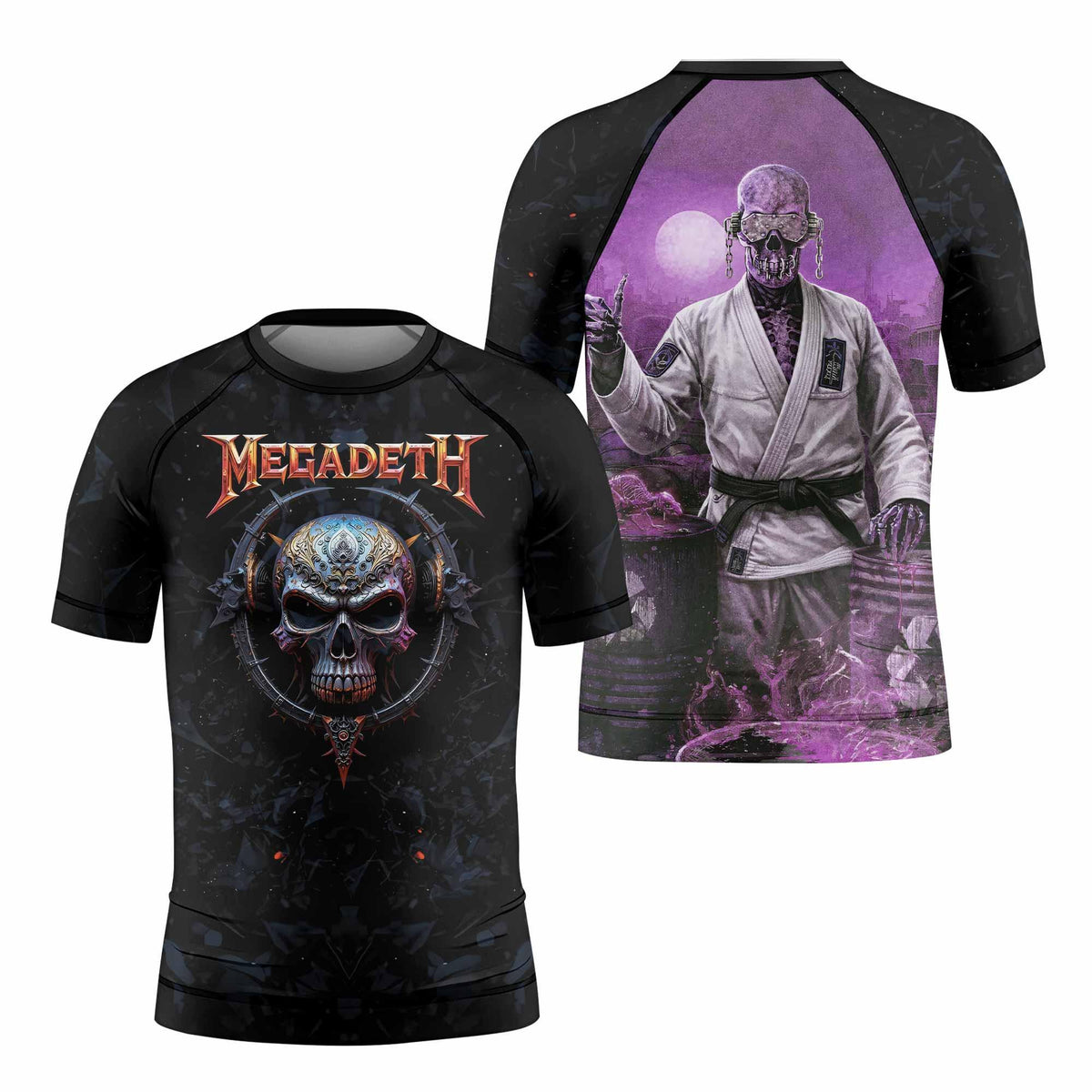 Megadeth Rash Guard Megadeth Vic Rattlehead Kids Rash Guard | Kids Athletic Wear – Shadow Rolls