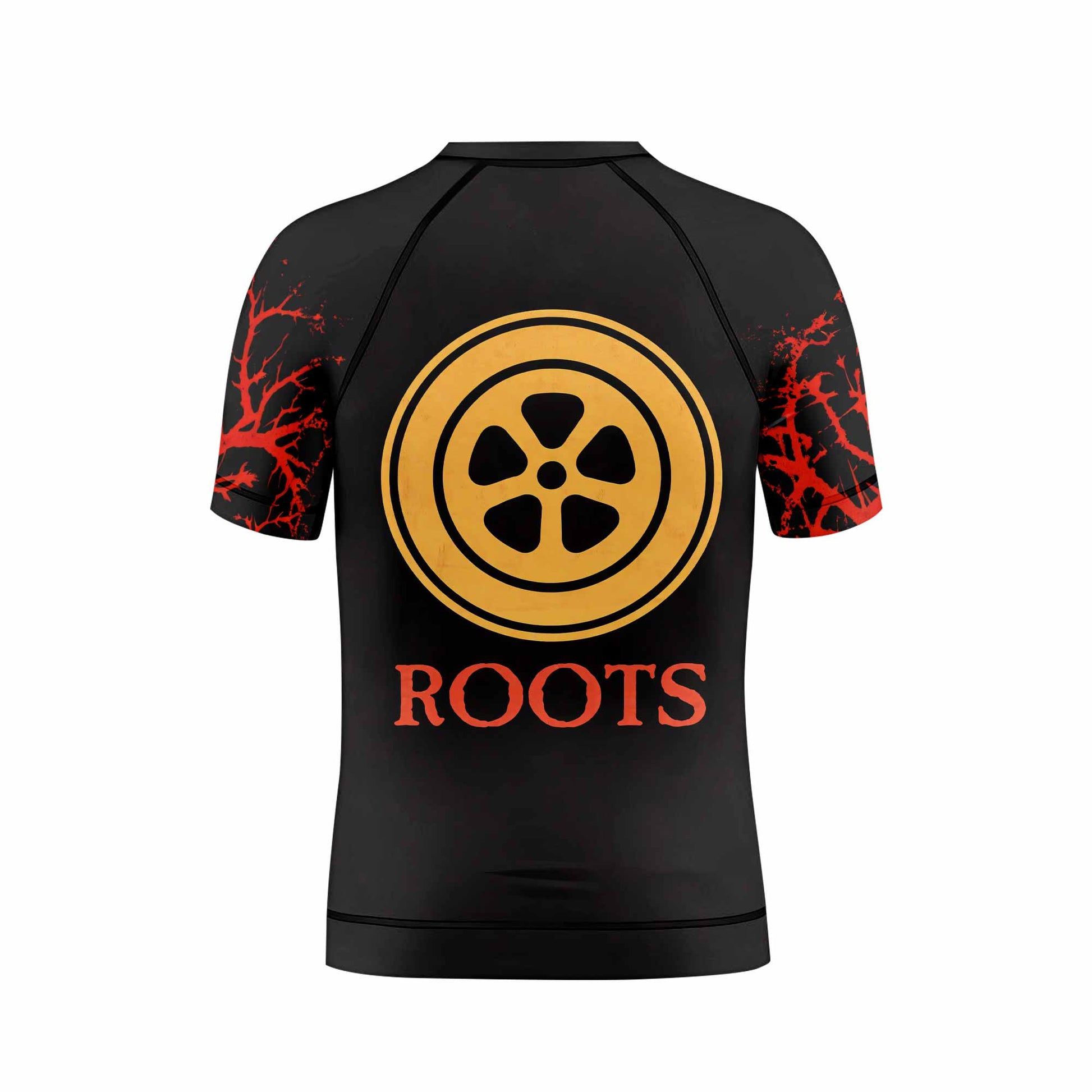 Sepultura Roots Kids Rash Guard Short Sleeve - back view mockup
