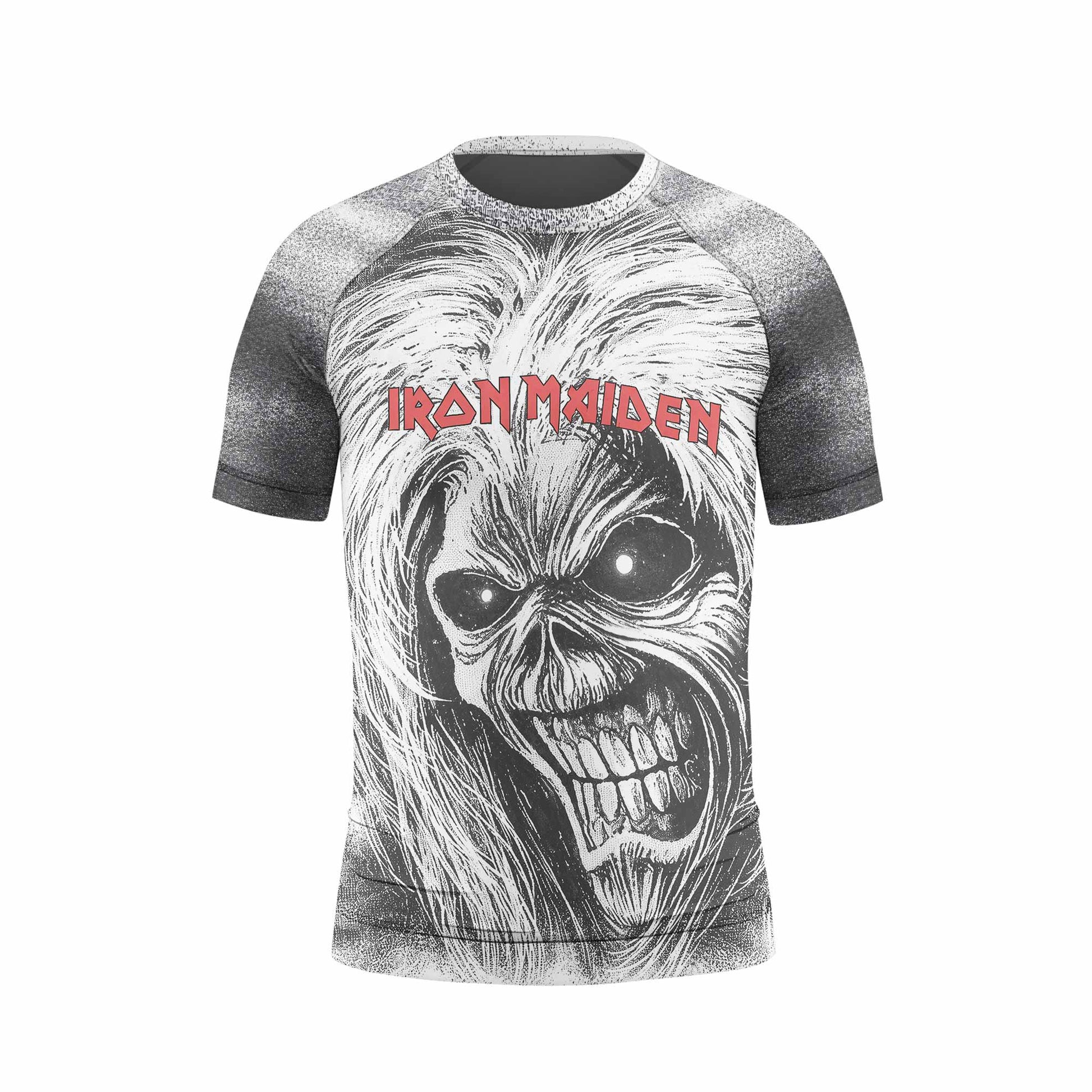 Iron Maiden Killers Kids Rash Guard Short Sleeve - front view mockup