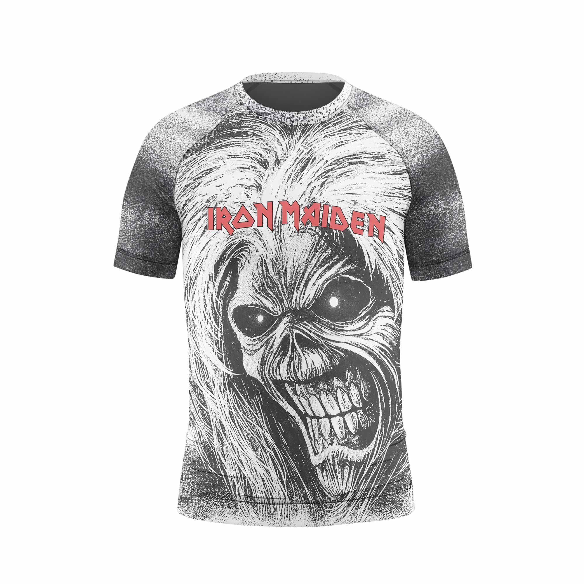 Iron Maiden Killers Kids Rash Guard Short Sleeve - front view mockup
