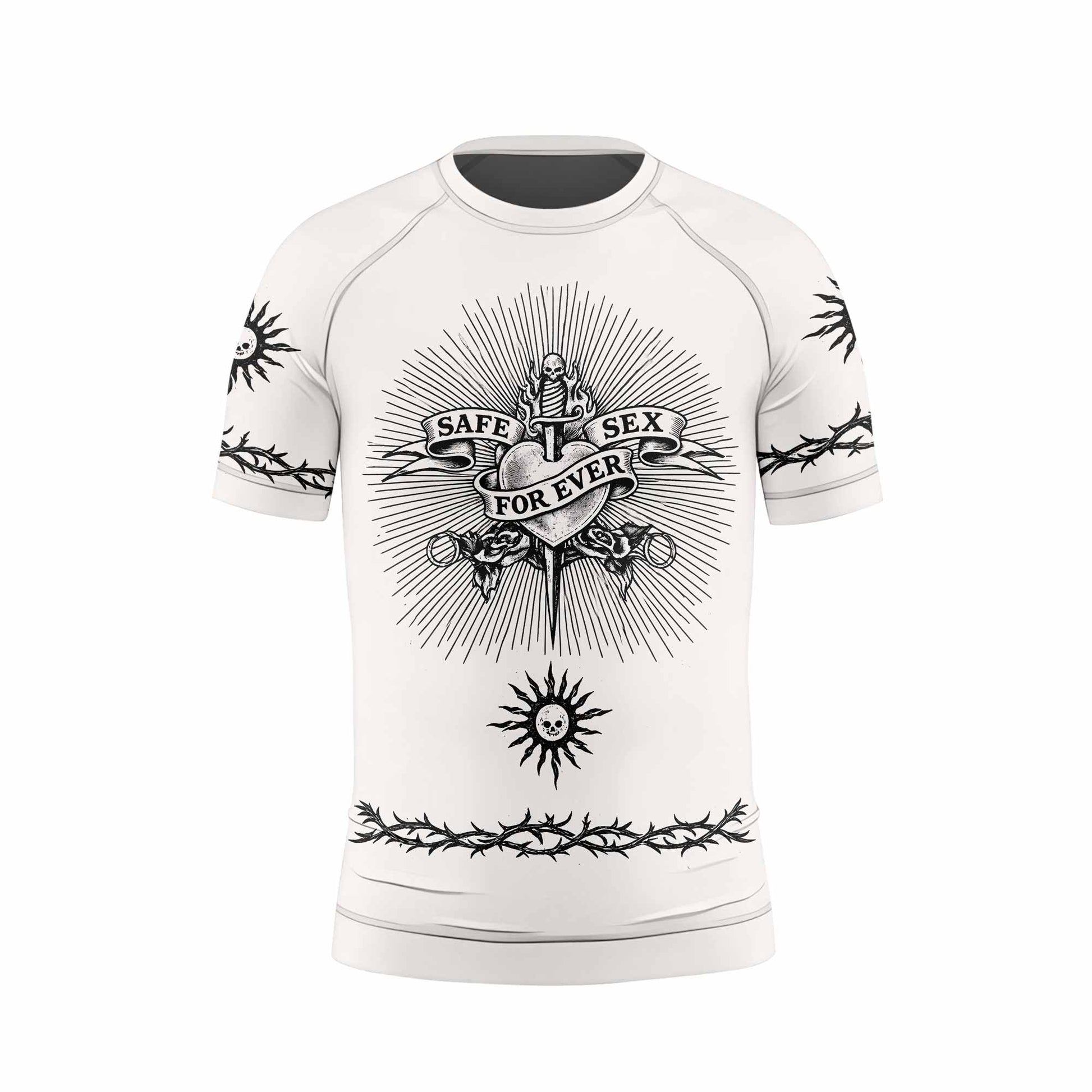 Dragon Tattoo Kids Rash Guard Short Sleeve - front view mockup
