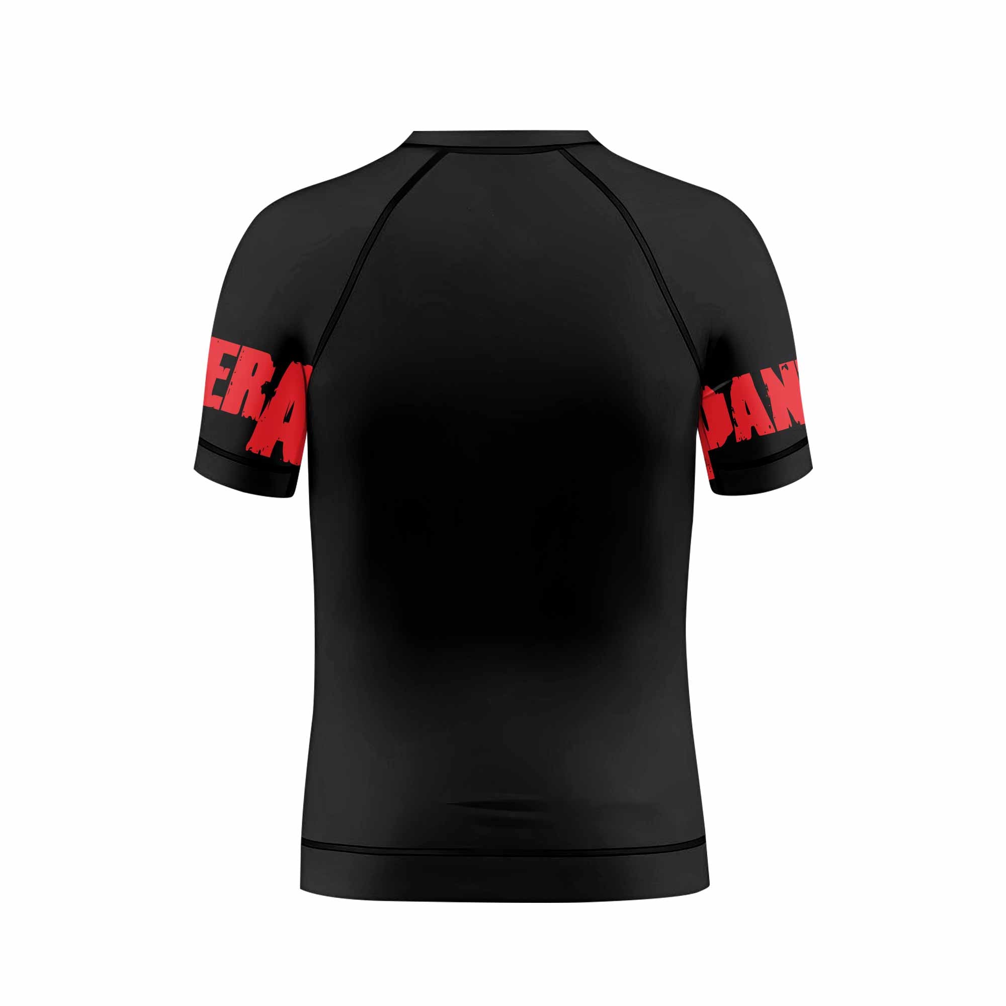 Pantera Cowboys From Hell Logo Kids Rash Guard Short Sleeve - back view mockup