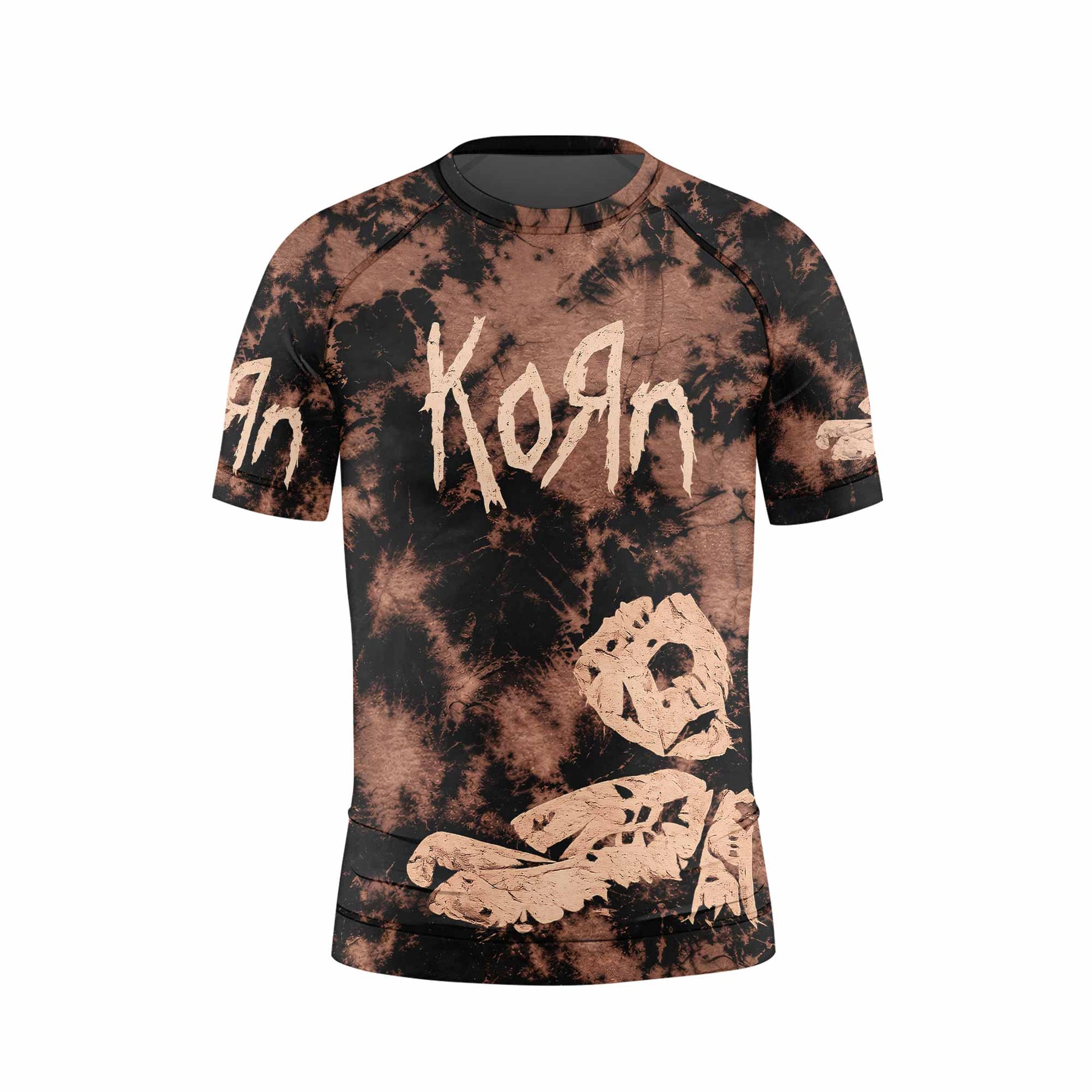 Korn Are You Ready Kids Rash Guard Short Sleeve - front view mockup
