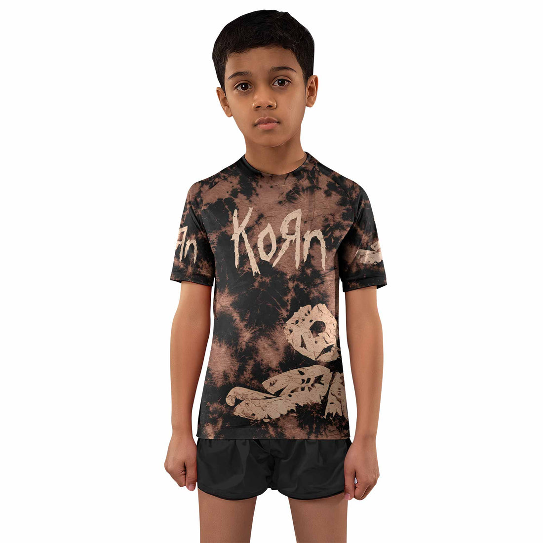 Korn Are You Ready Kids Rash Guard Short Sleeve - boy's lifestyle view