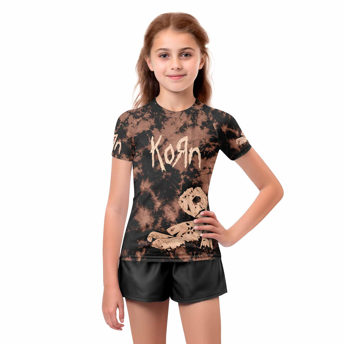 Korn Are You Ready Kids Rash Guard Short Sleeve - boy's lifestyle view