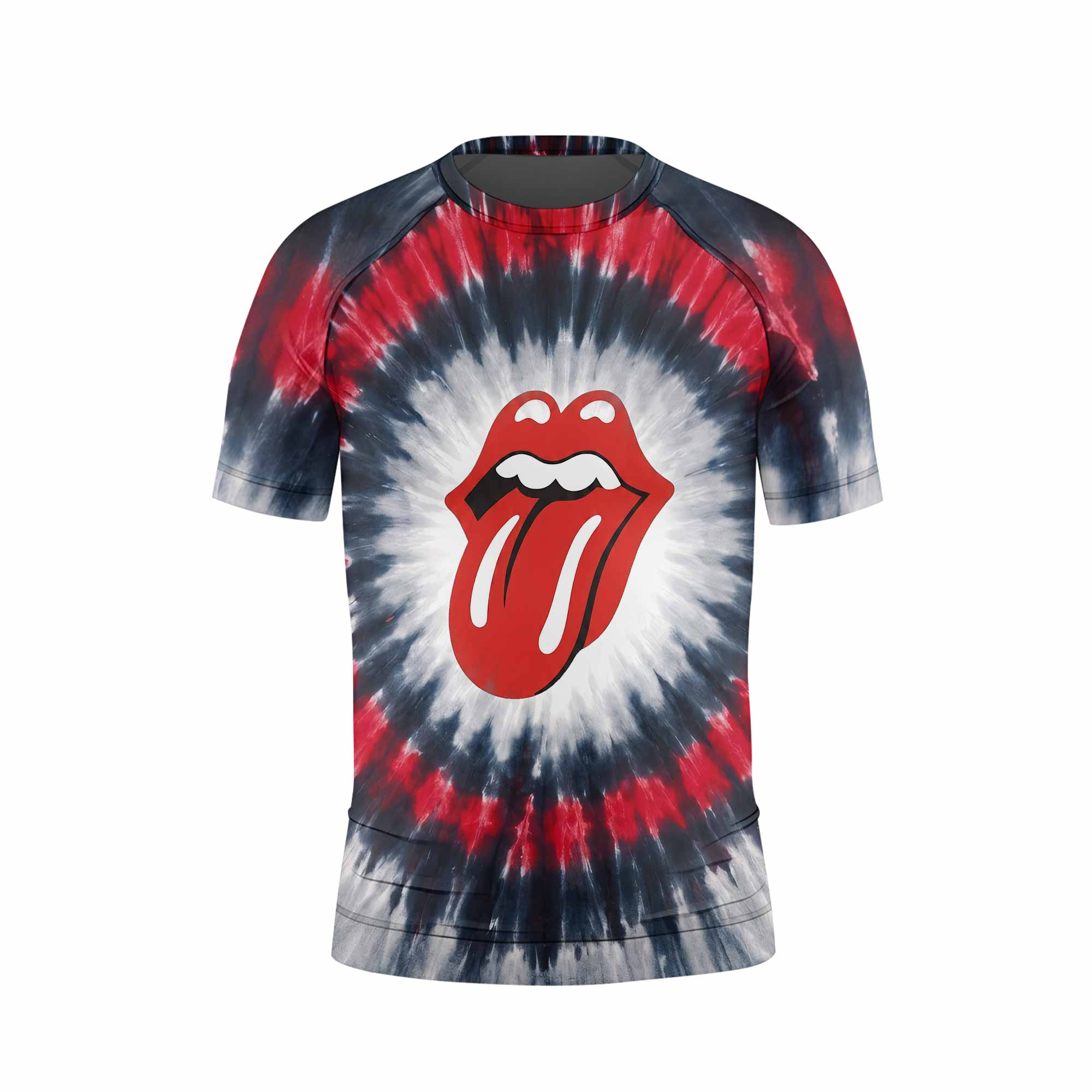 The Rolling Stones Kids Rash Guard Short Sleeve - front view mockup