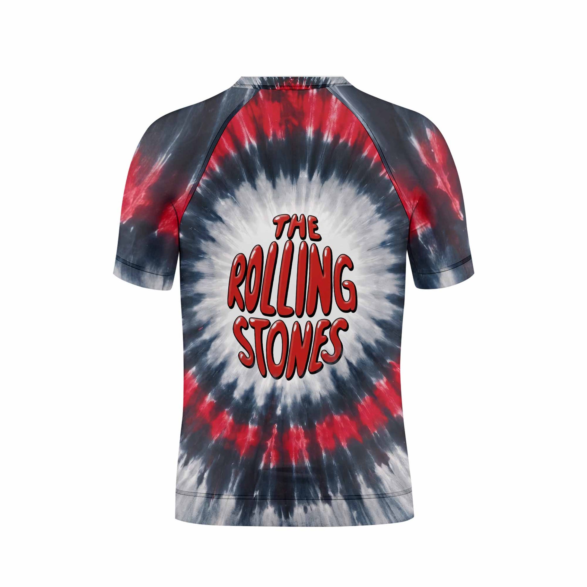 The Rolling Stones Kids Rash Guard Short Sleeve - back view mockup