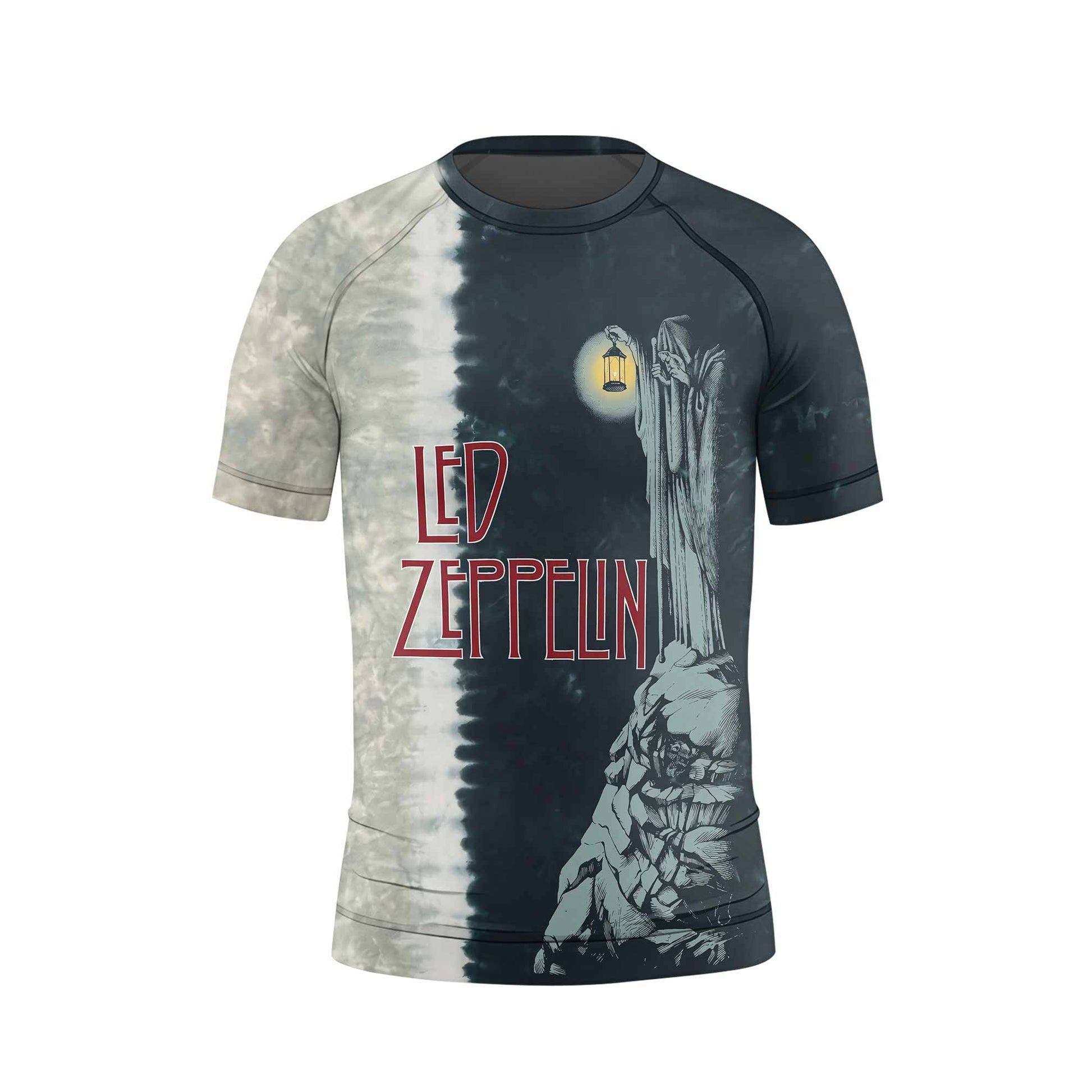 Led Zeppelin The Hermit Kids Rash Guard Short Sleeve - front view mockup