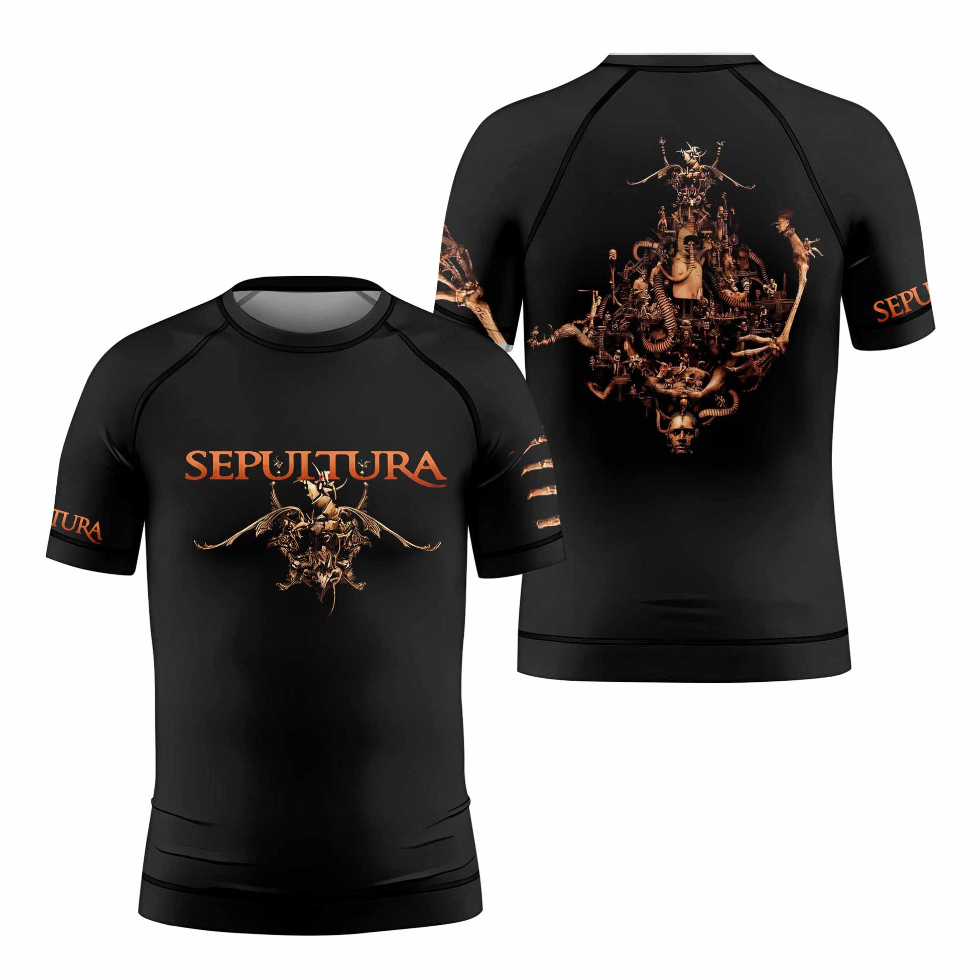 Sepultura A-Lex Kids Rash Guard Short Sleeve - front and back view