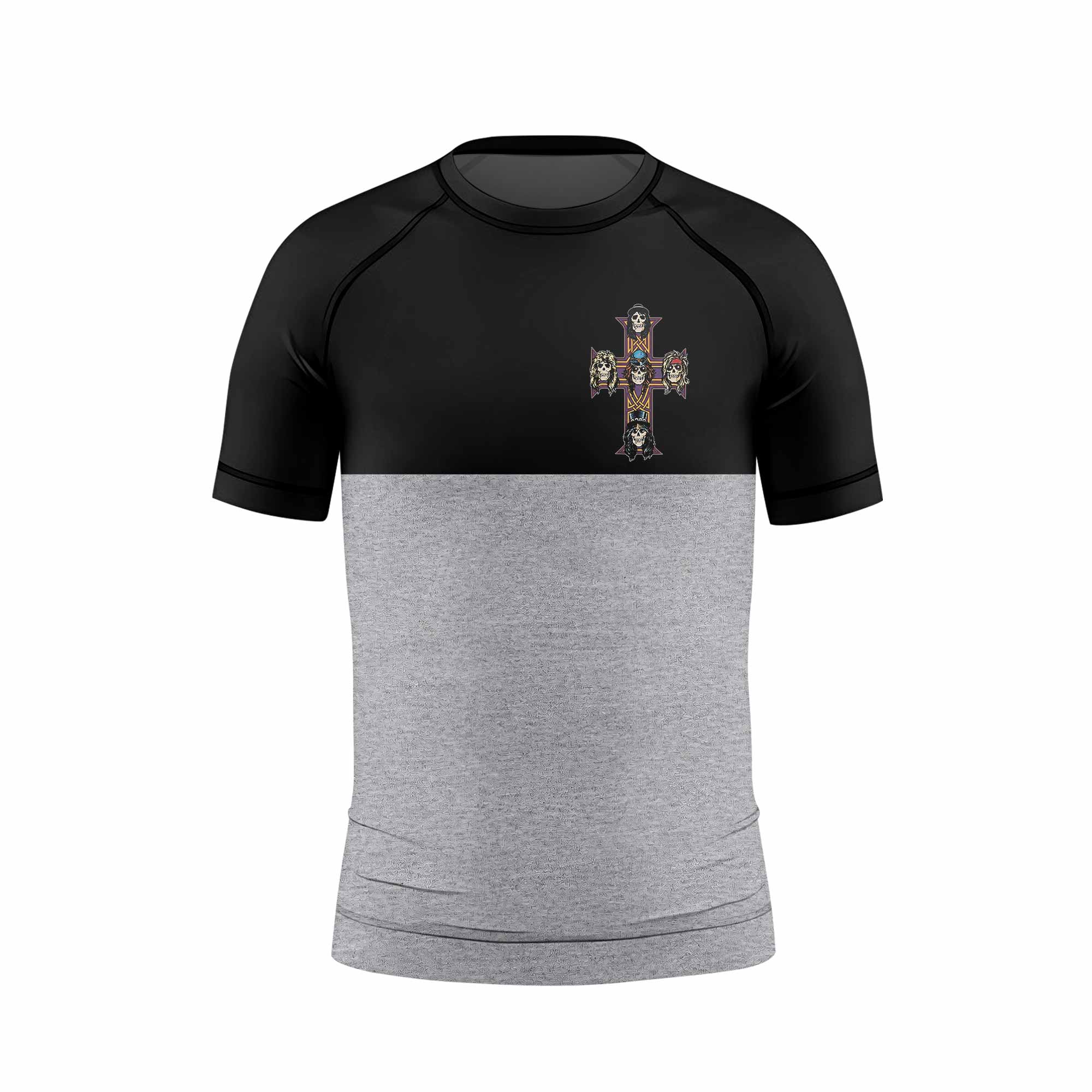 Appetite for Destruction Guns N' Roses Kids Rash Guard Short Sleeve - front view mockup