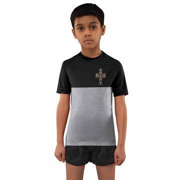 Appetite for Destruction Guns N' Roses Kids Rash Guard Short Sleeve - boy's lifestyle view