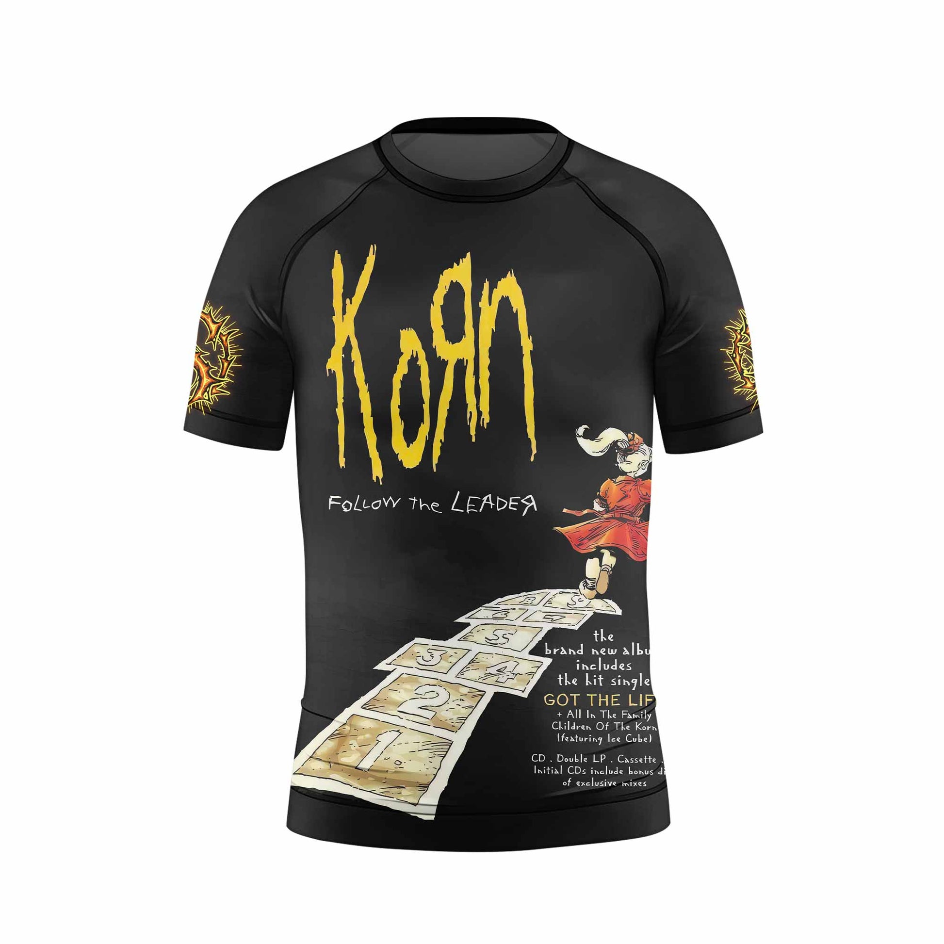 Korn Follow the Leader Kids Rash Guard Short Sleeve - front view mockup