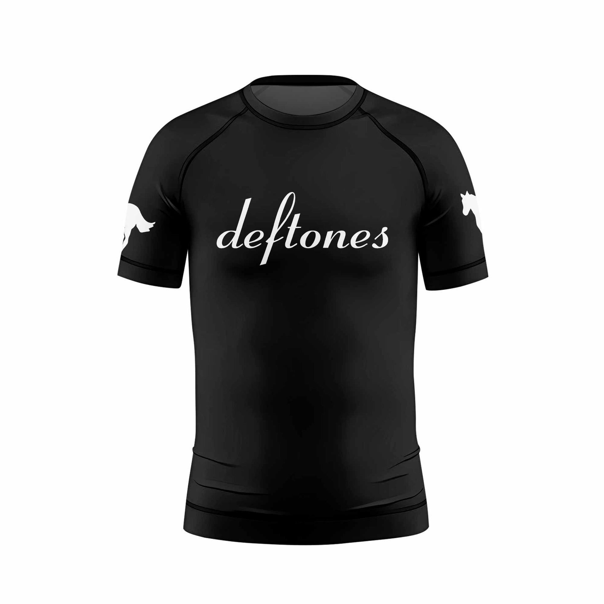 Deftones Cigarette Vintage Kids Rash Guard Short Sleeve - front view mockup