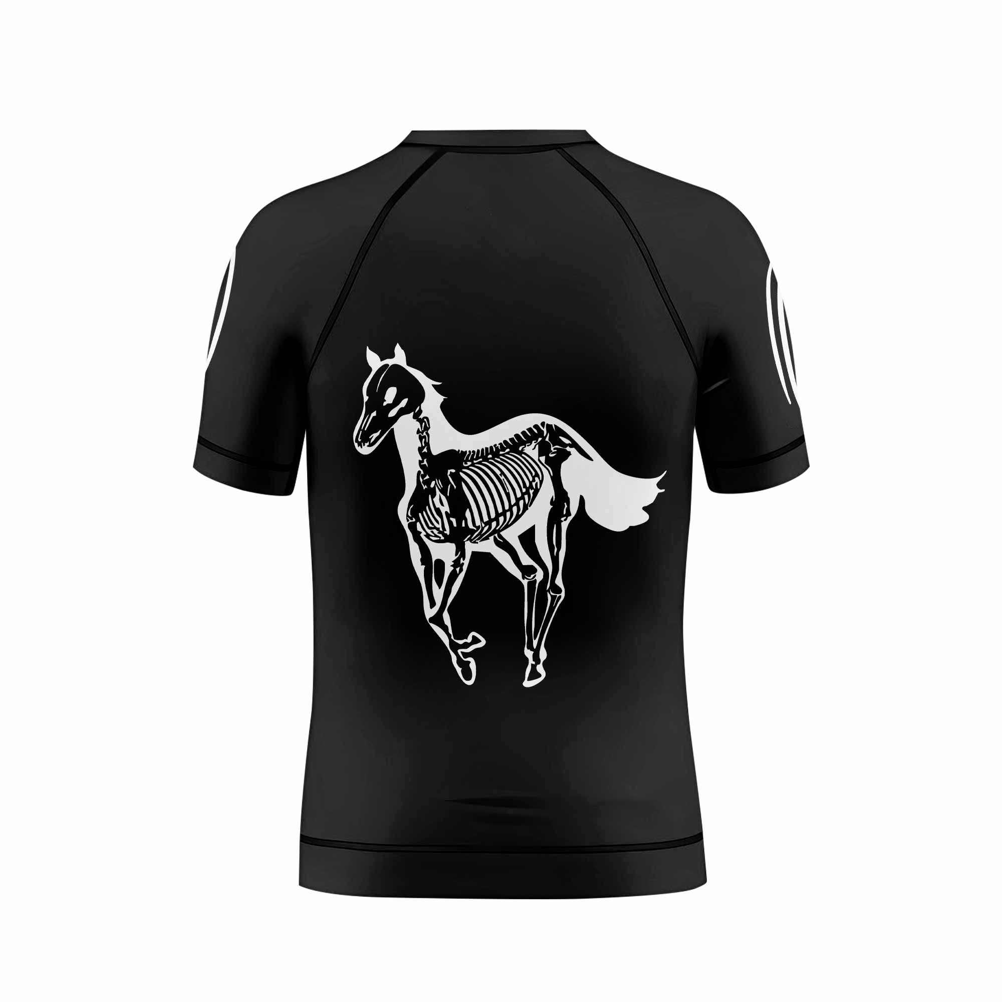 Deftones Sacramento Kids Rash Guard Short Sleeve - back view mockup