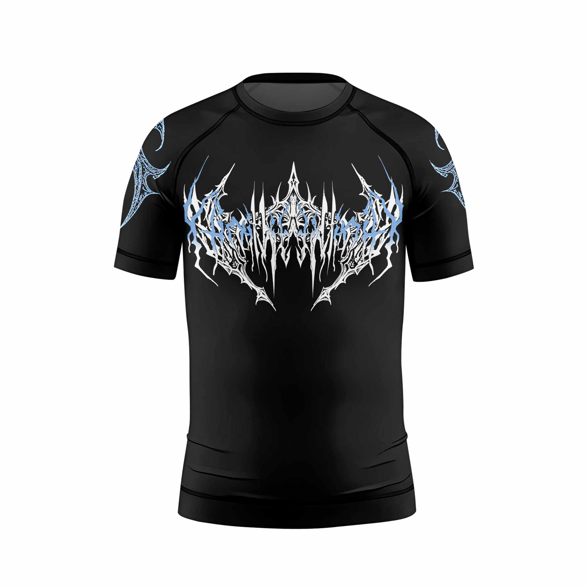 Abyssal Dominion Kids Rash Guard Short Sleeve - front view mockup