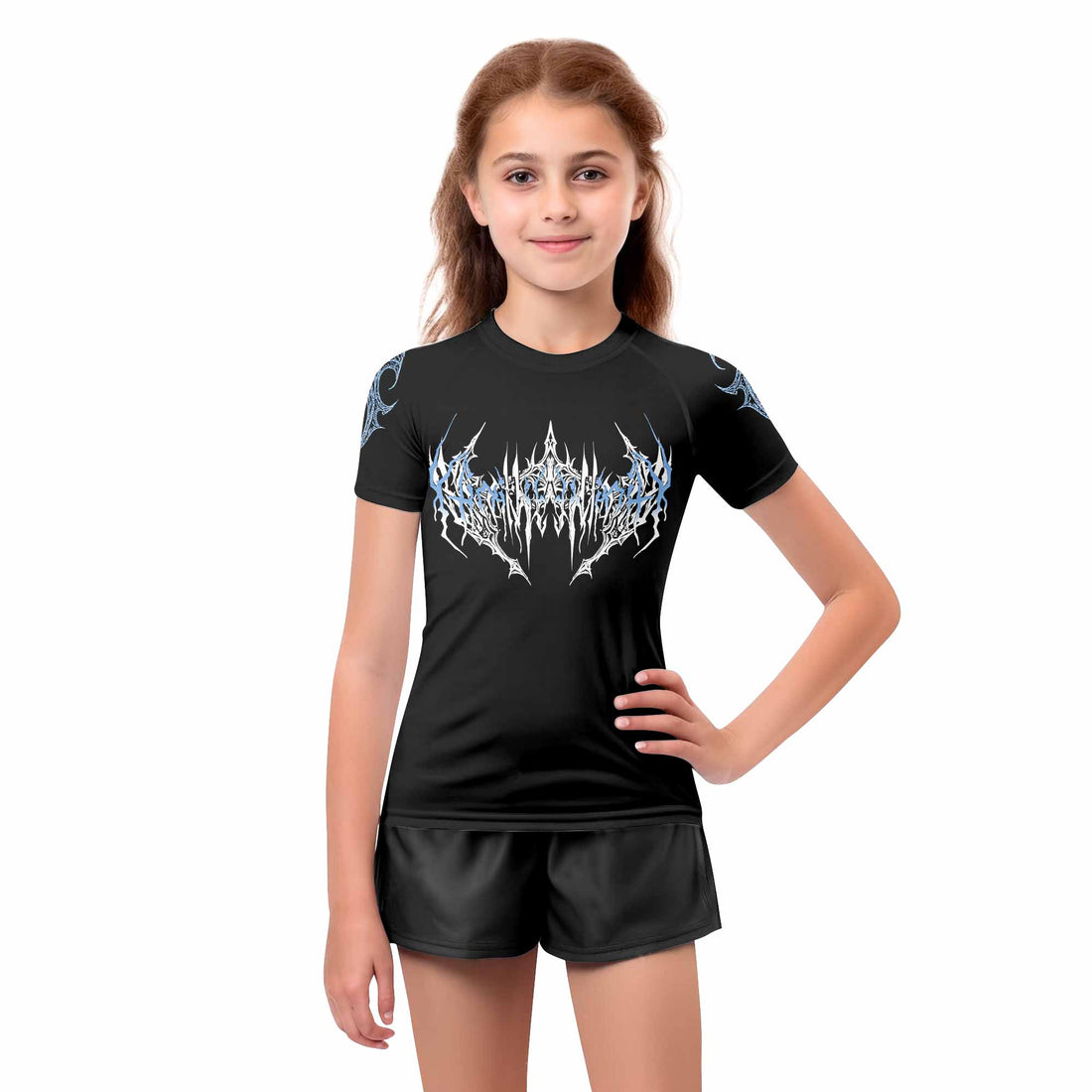 Abyssal Dominion Kids Rash Guard Short Sleeve - boy's lifestyle view
