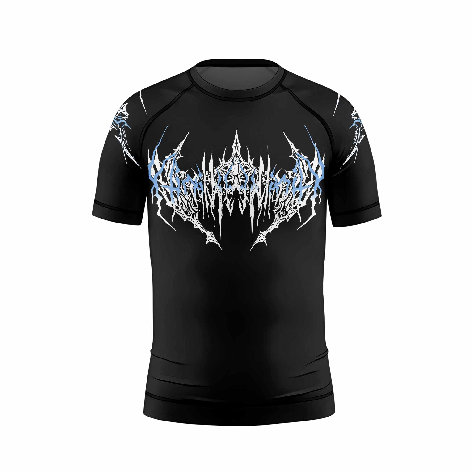 Hellborn Dominion Kids Rash Guard Short Sleeve - front view mockup