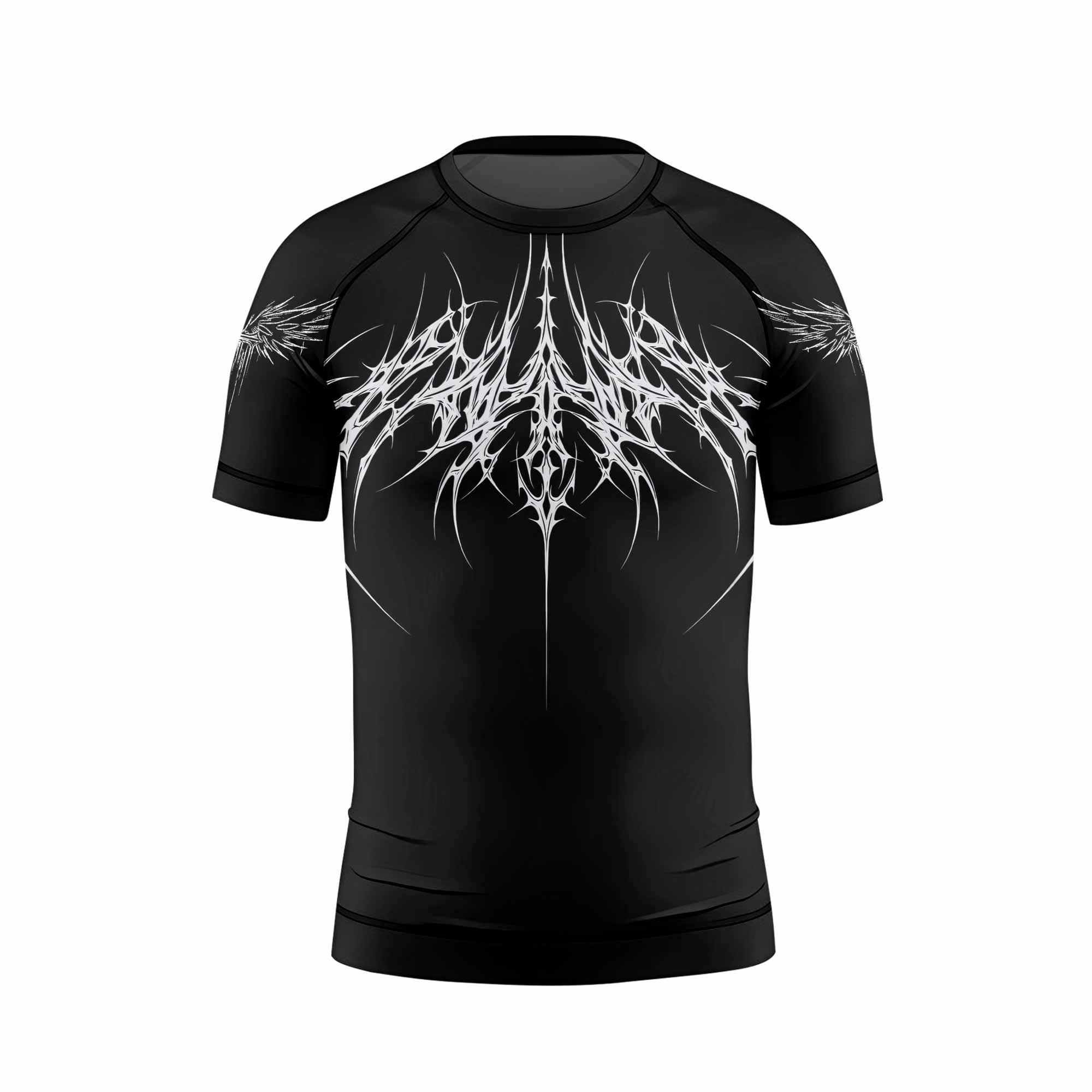 Void Sigil Kids Rash Guard Short Sleeve - front view mockup
