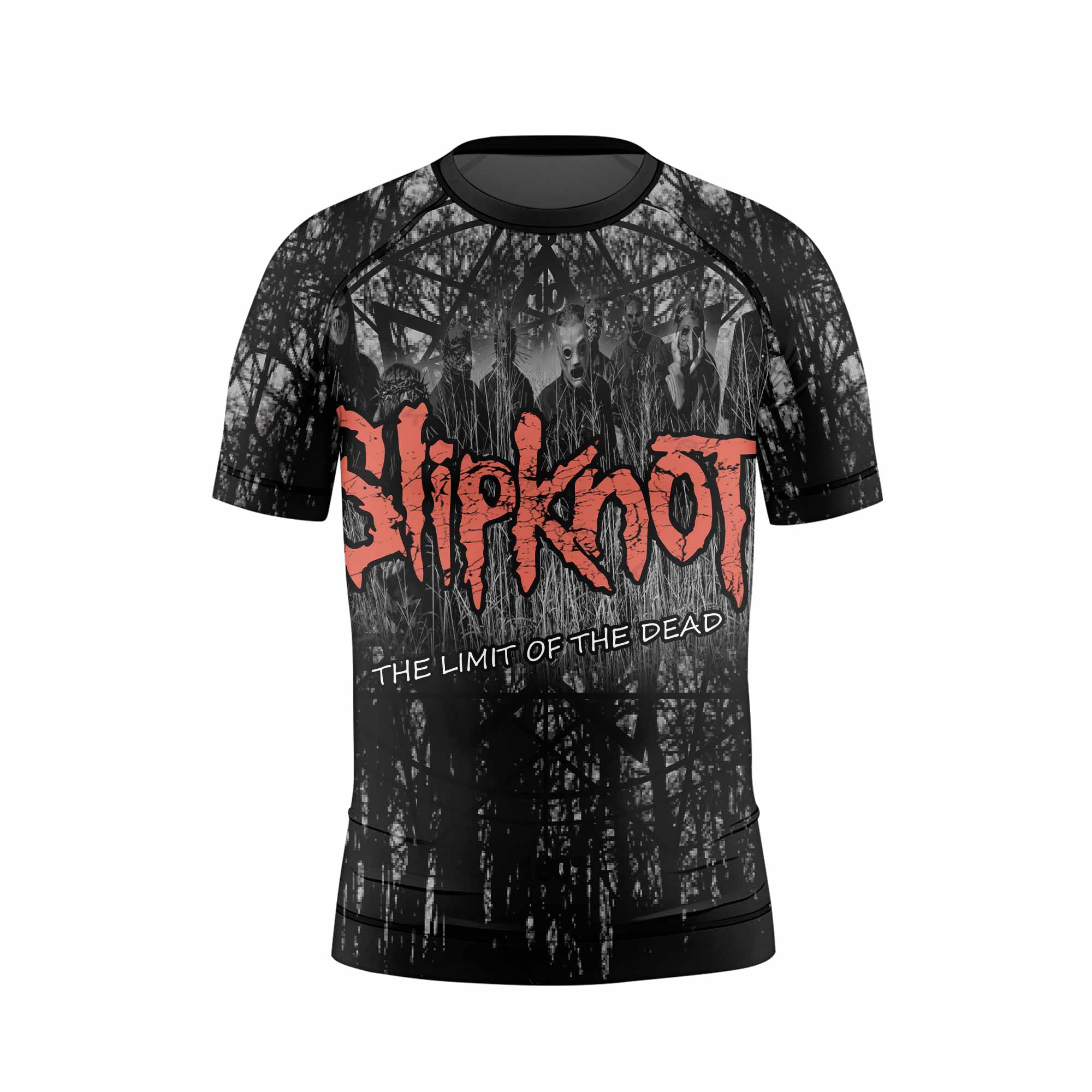 Slipknot The Limits Of The Dead Kids Rash Guard Short Sleeve - front view mockup