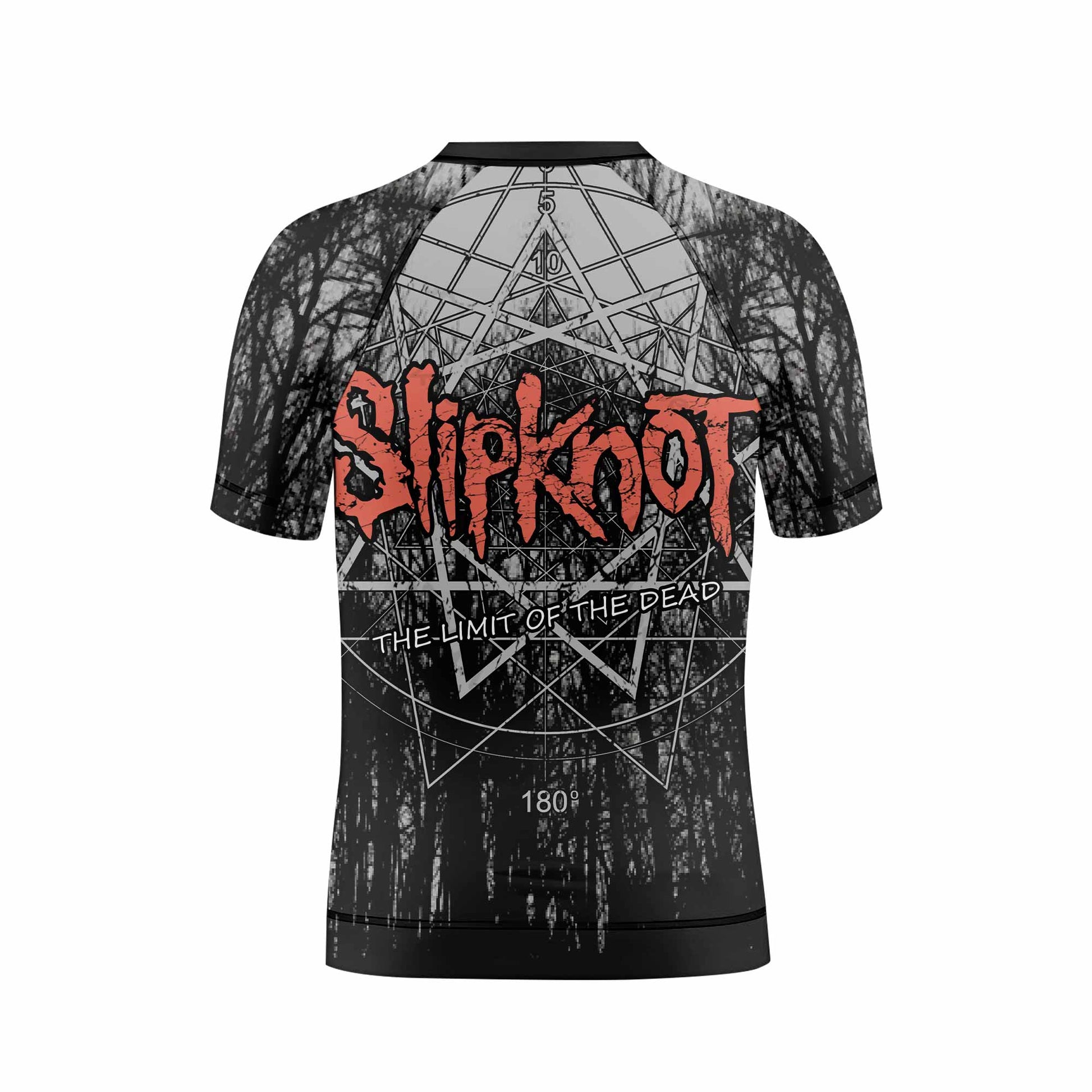 Slipknot The Limits Of The Dead Kids Rash Guard Short Sleeve - back view mockup