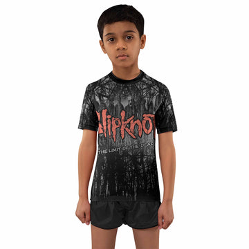 Slipknot The Limits Of The Dead Kids Rash Guard Short Sleeve - boy's lifestyle view