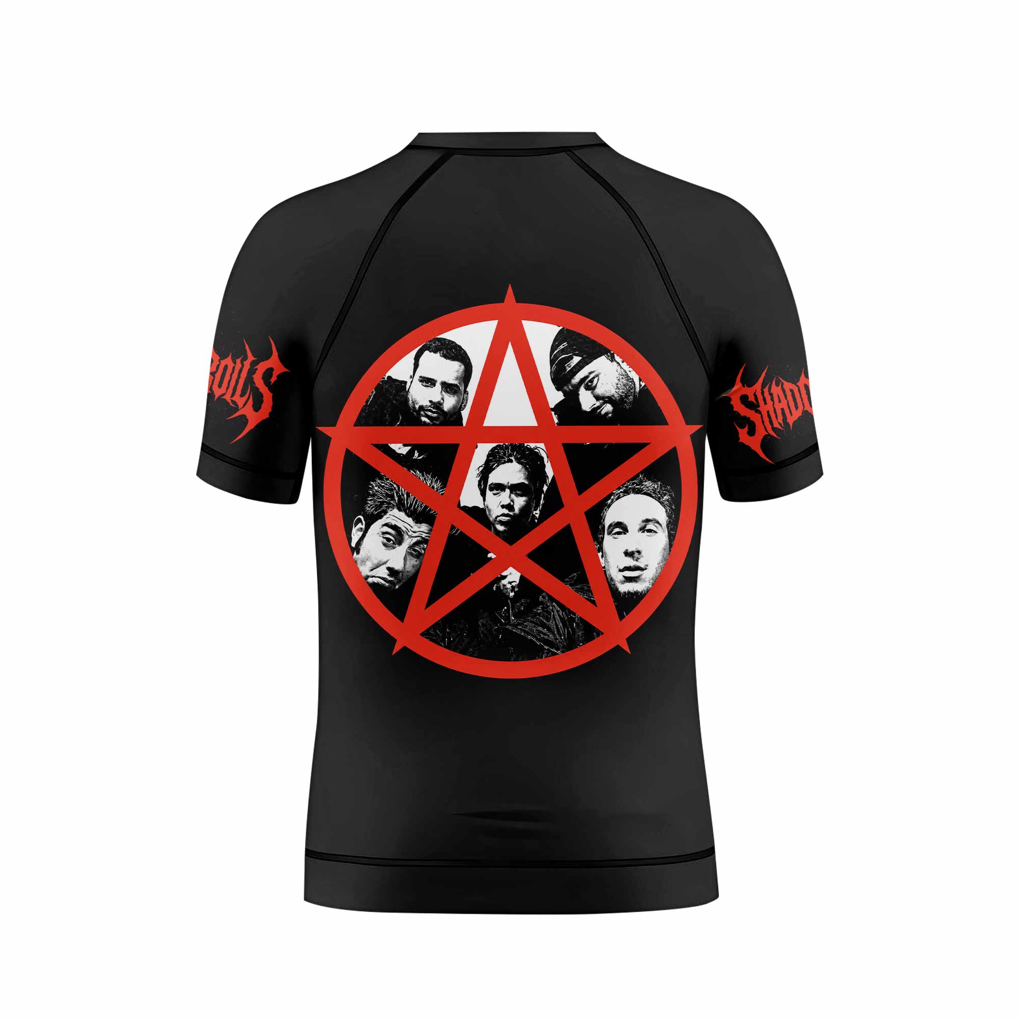 Deftones White Pony Grim Reaper Kids Rash Guard Short Sleeve - back view mockup