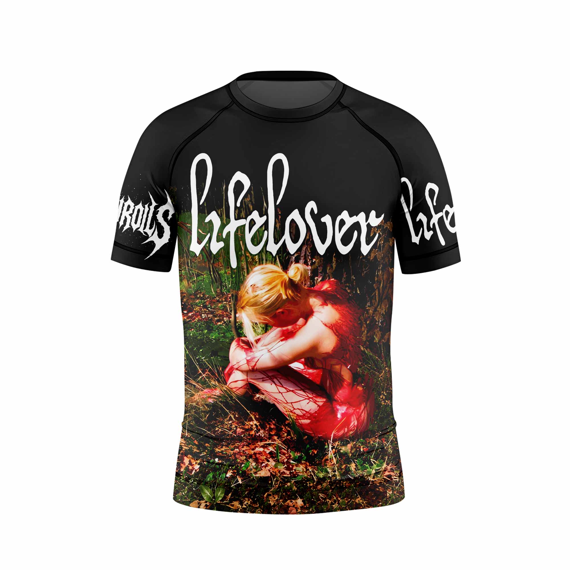 Lifelover Pulver Kids Rash Guard Short Sleeve - front view mockup