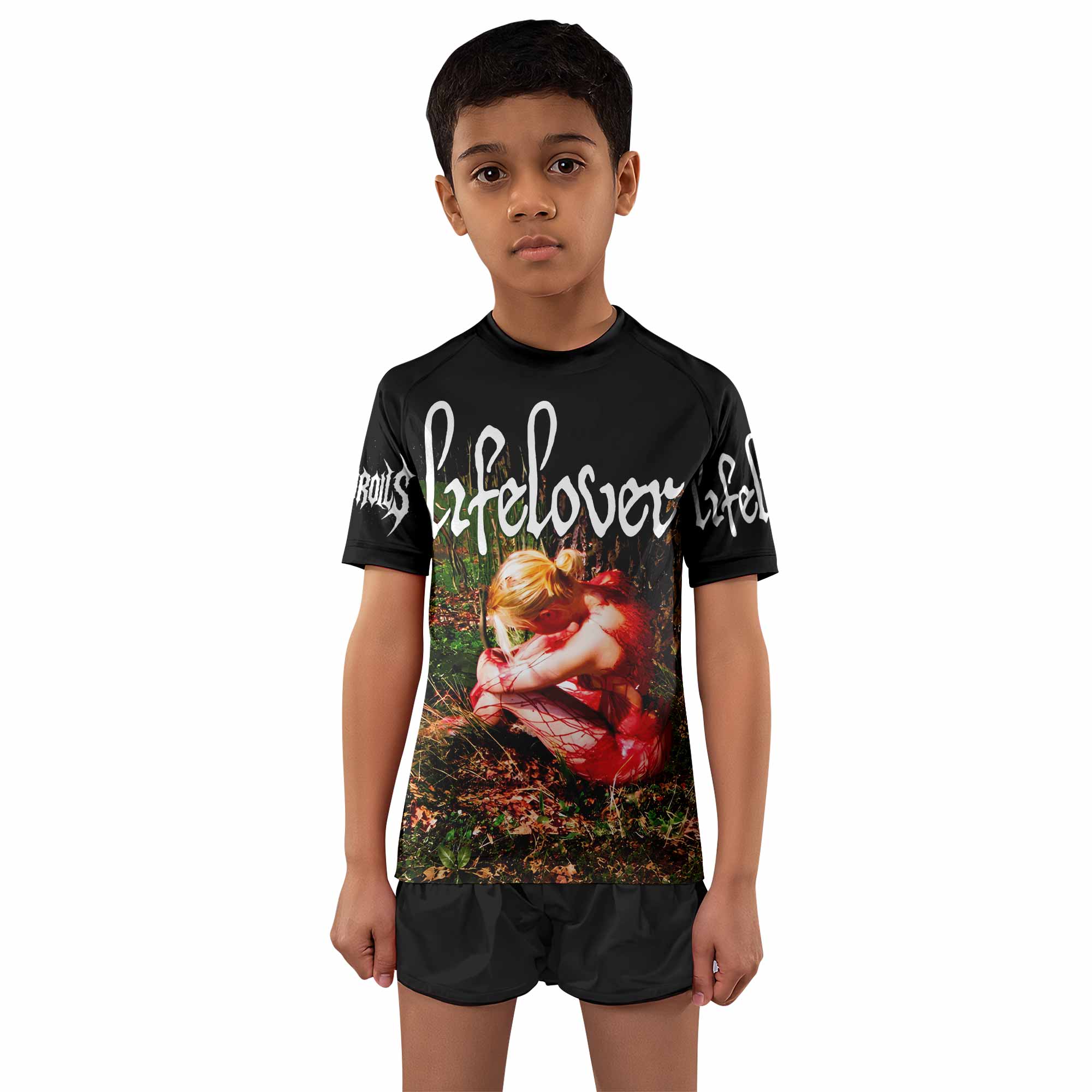 Lifelover Pulver Kids Rash Guard Short Sleeve - boy's lifestyle view