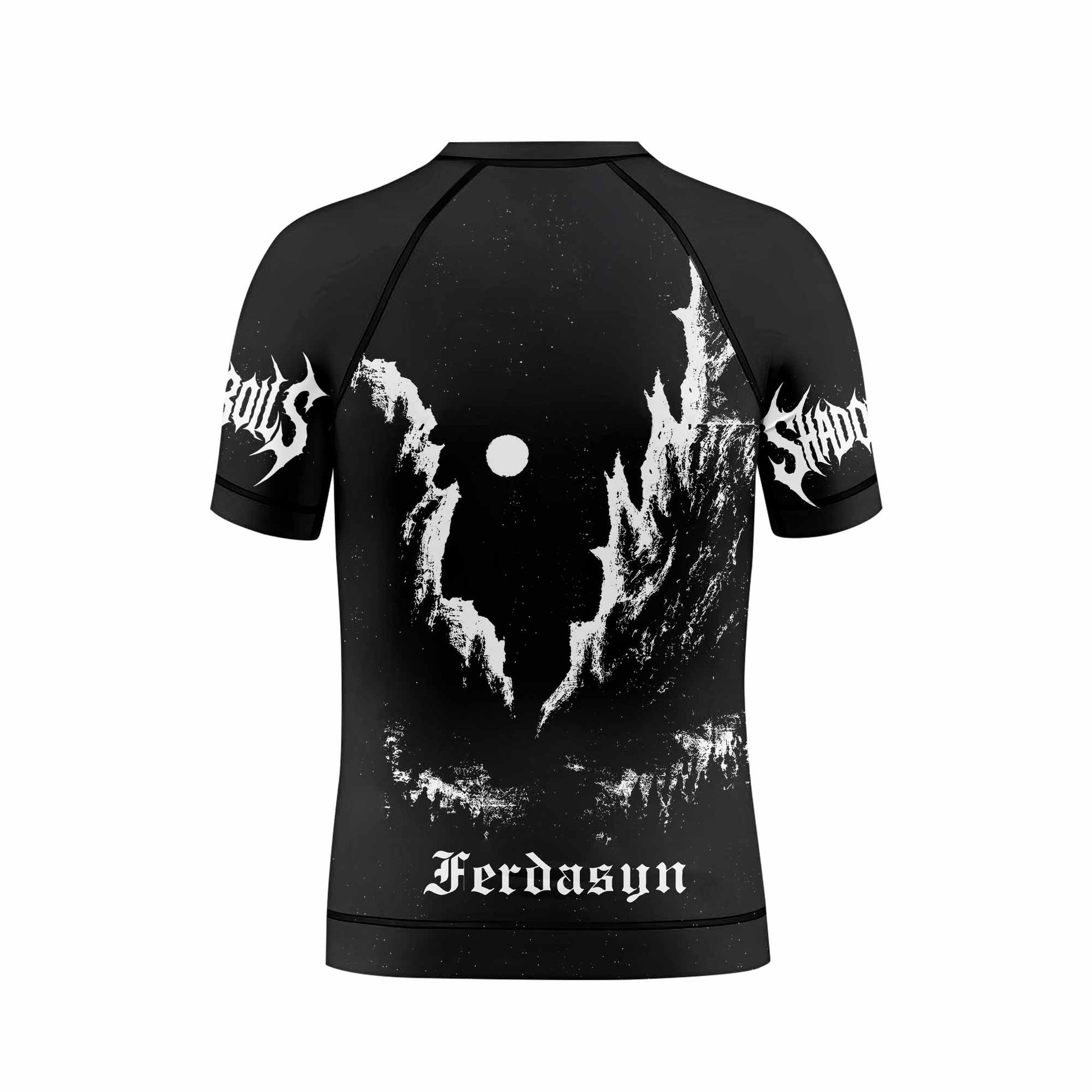 Darkthrone Transilvanian Hunger Kids Rash Guard Short Sleeve - back view mockup