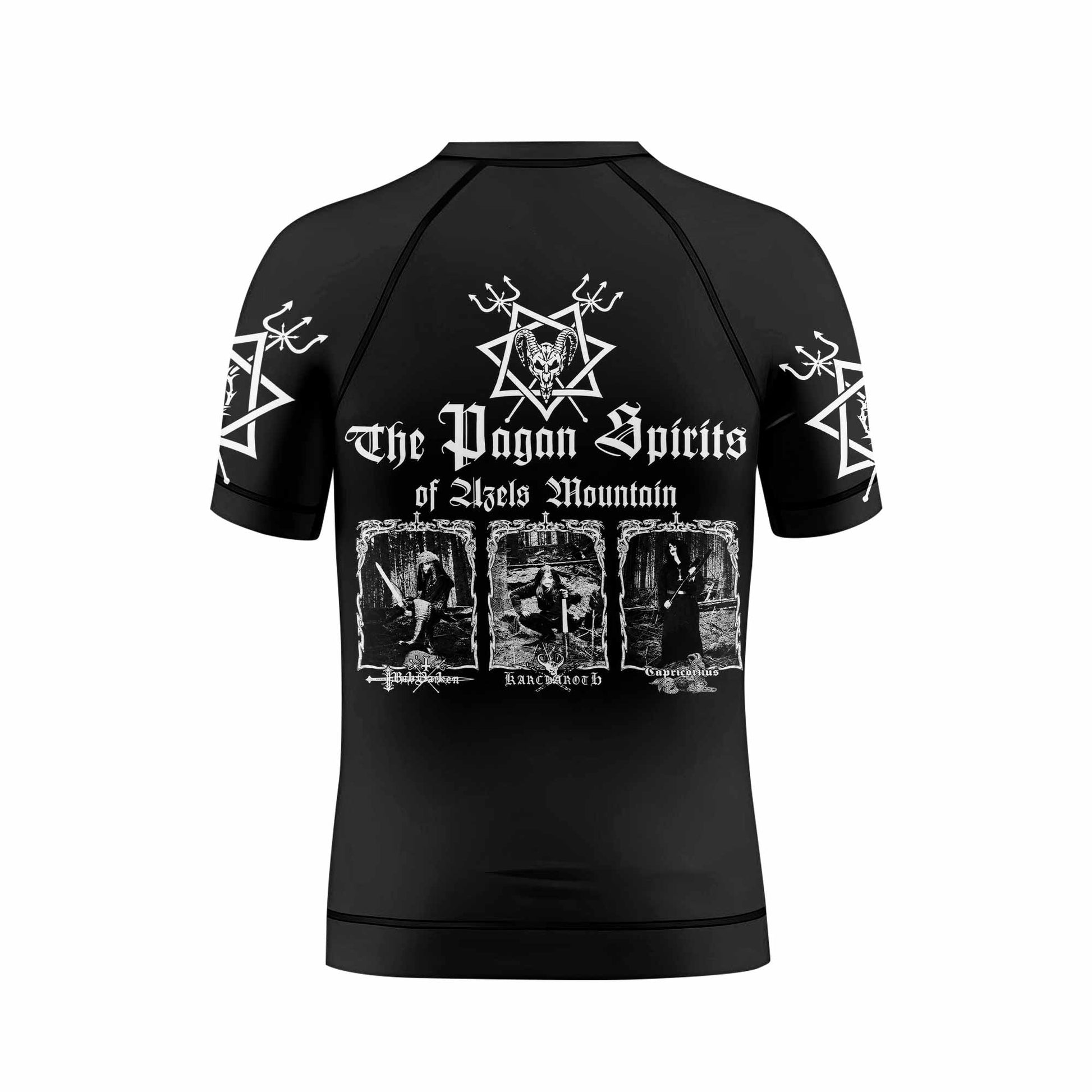 Graveland Thousand Swords Kids Rash Guard Short Sleeve - back view mockup