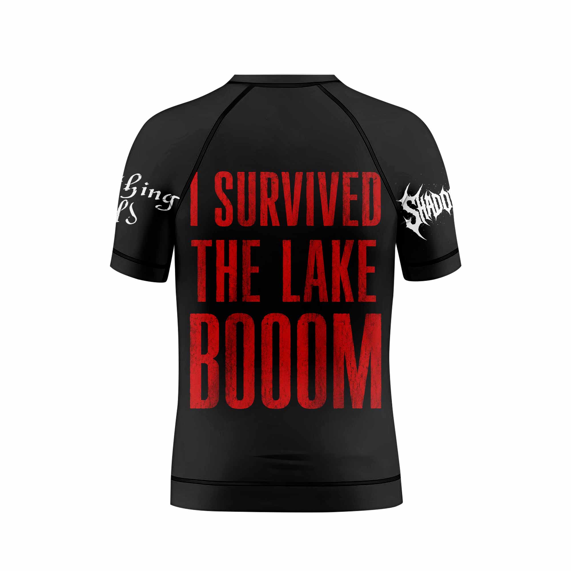 Children of Bodom Something Wild Kids Rash Guard Short Sleeve - back view mockup