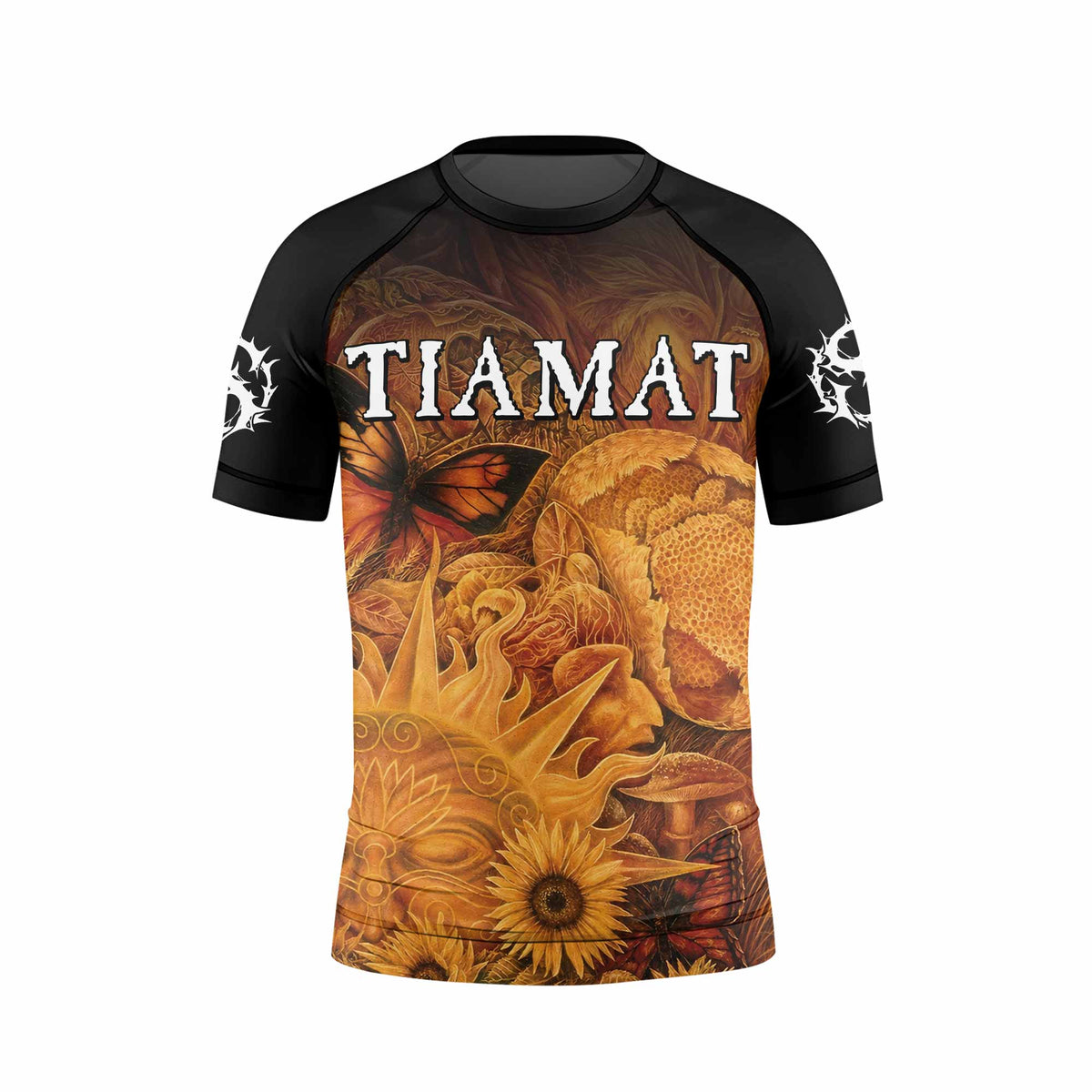 Tiamat Spiritual Sun Kids Rash Guard Short Sleeve - front view mockup