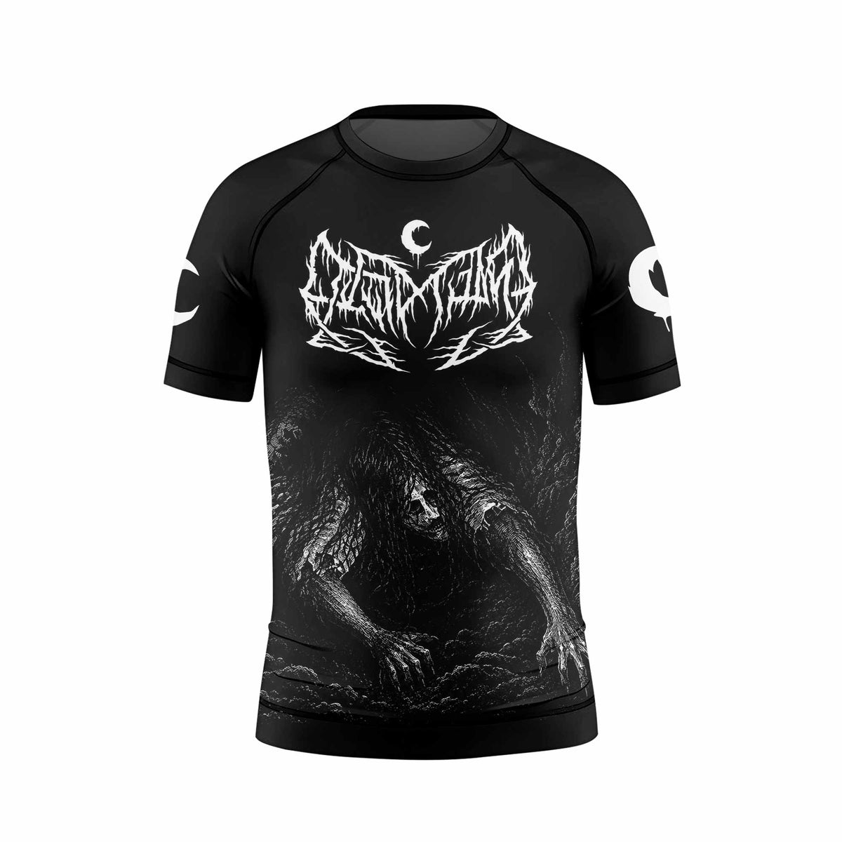 Leviathan Fucking Your Ghost In Chains of Ice Kids Rash Guard Short Sleeve - front view mockup
