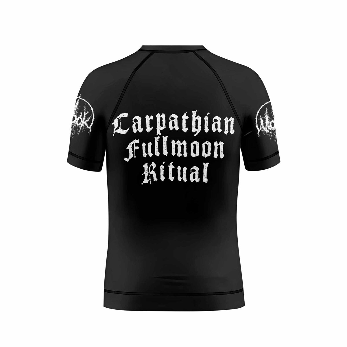Morok Carpathian Fullmoon Ritual Kids Rash Guard Short Sleeve - back view mockup