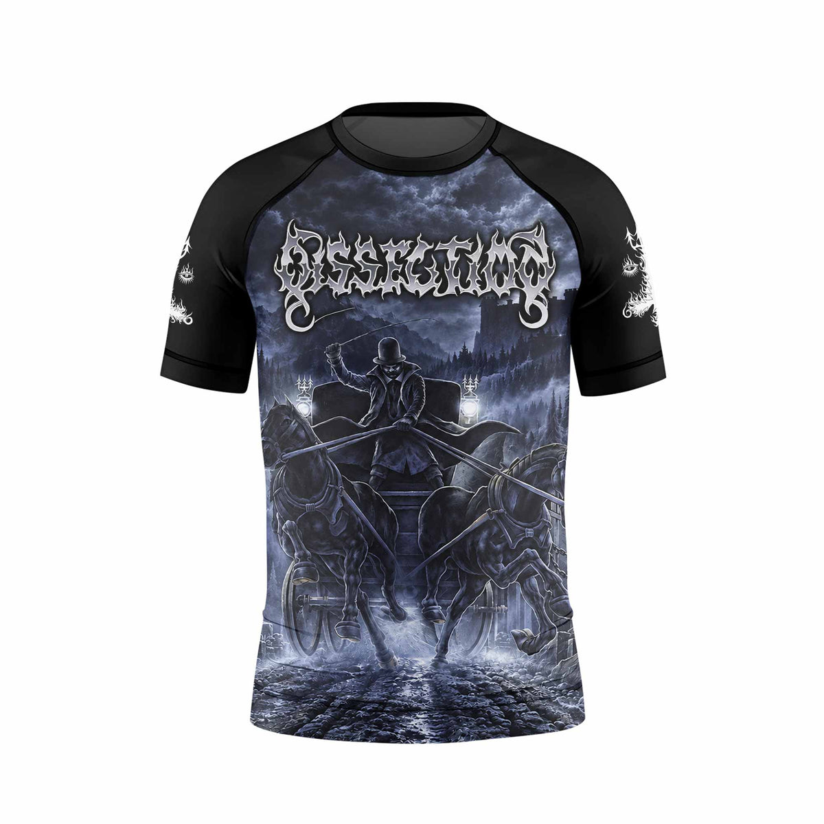 Dissection The Somberlain Kids Rash Guard Short Sleeve - front view mockup