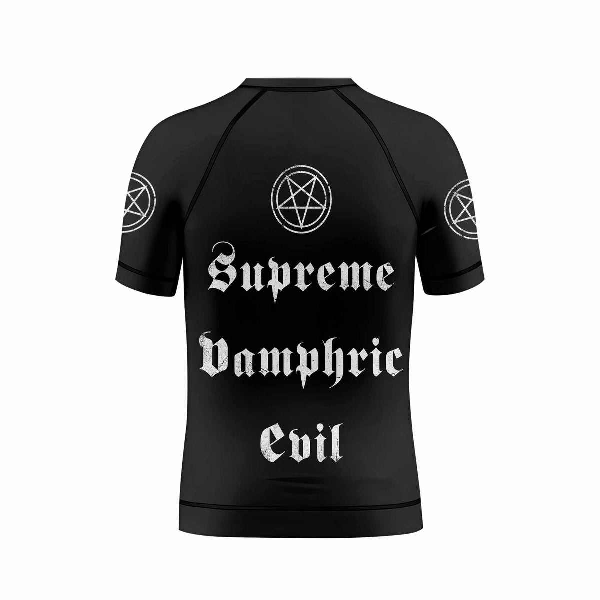 Cradle of Filth The Principle of Evil Made Flesh Kids Rash Guard Short Sleeve - back view mockup
