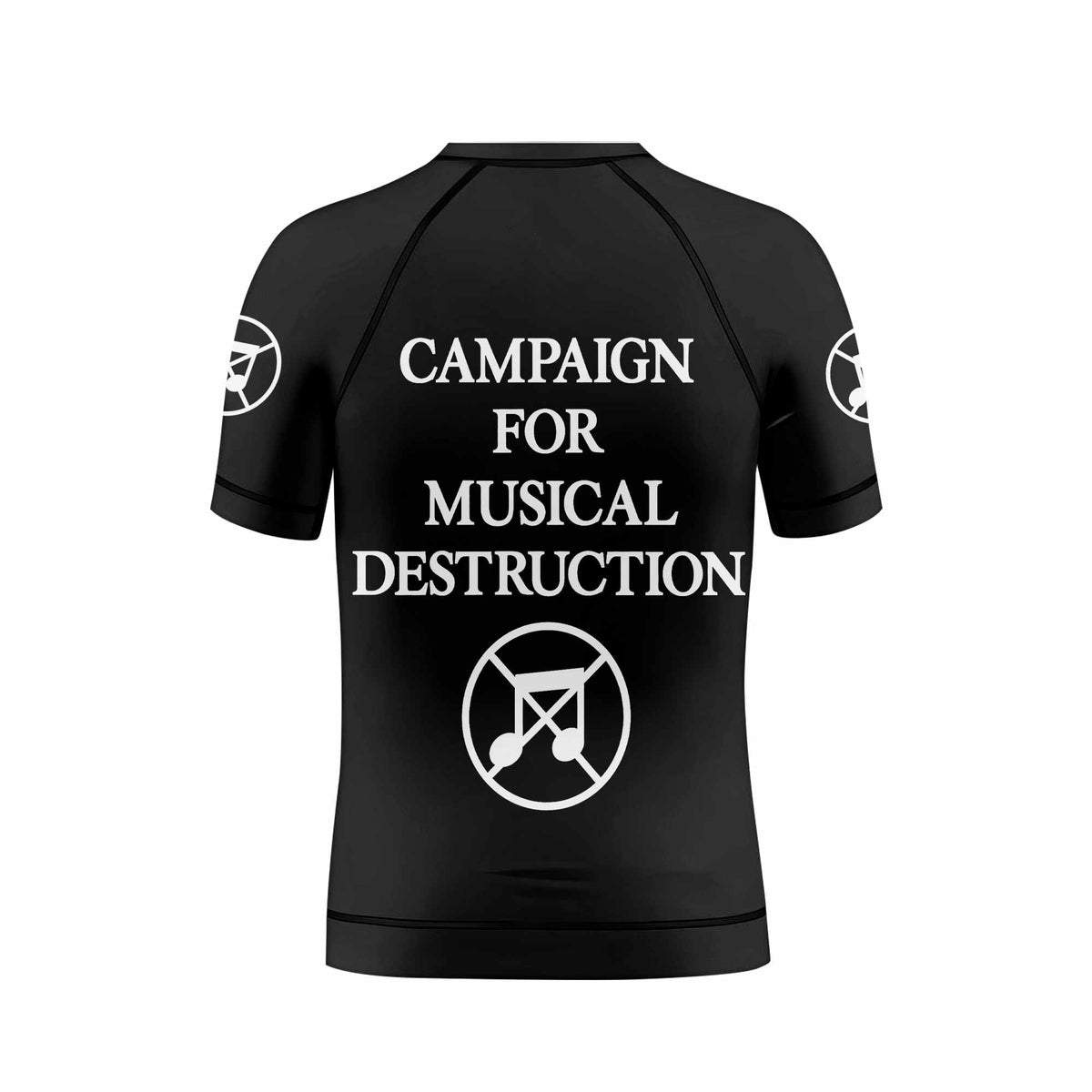Napalm Death Utopia Banished Kids Rash Guard Short Sleeve - back view mockup