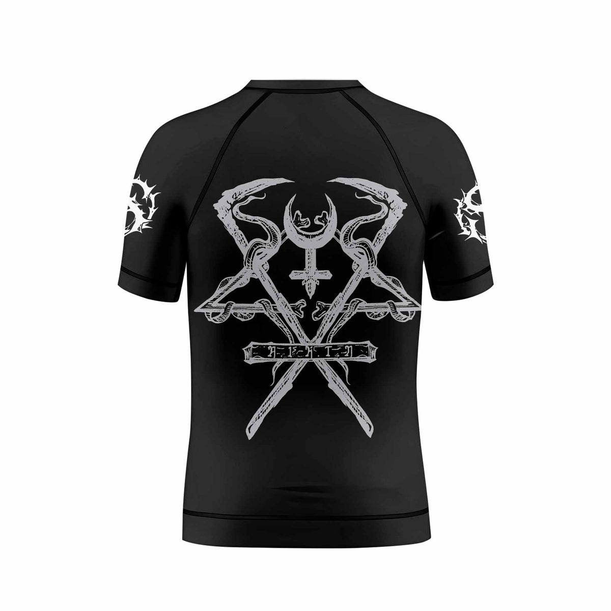 Lorna Shore And I Return To Nothingness Kids Rash Guard Short Sleeve - back view mockup