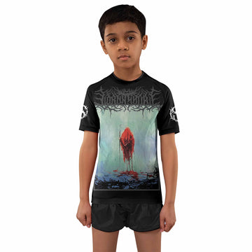 Lorna Shore And I Return To Nothingness Kids Rash Guard Short Sleeve - boy's lifestyle view