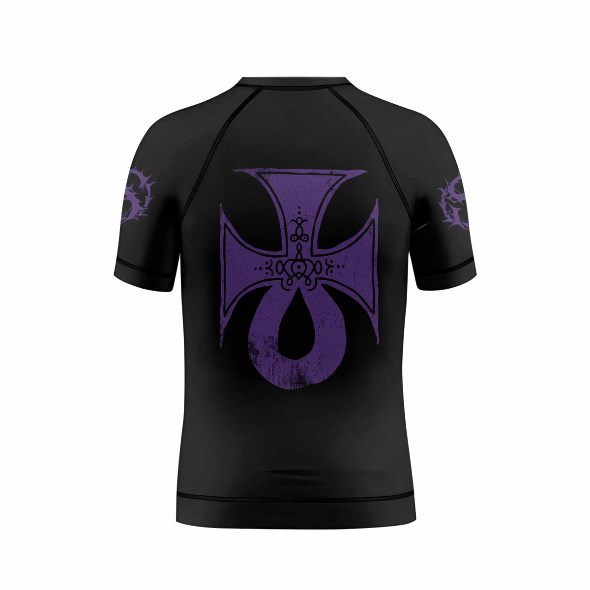 Electric Wizard Let Us Prey Kids Rash Guard Short Sleeve - back view mockup