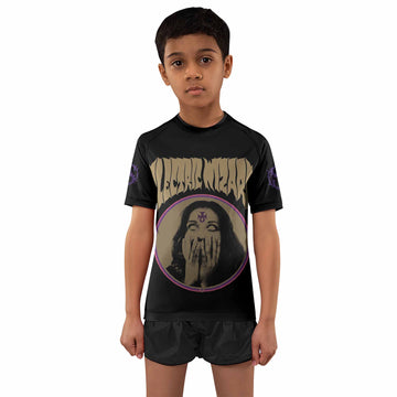Electric Wizard Let Us Prey Kids Rash Guard Short Sleeve - boy's lifestyle view