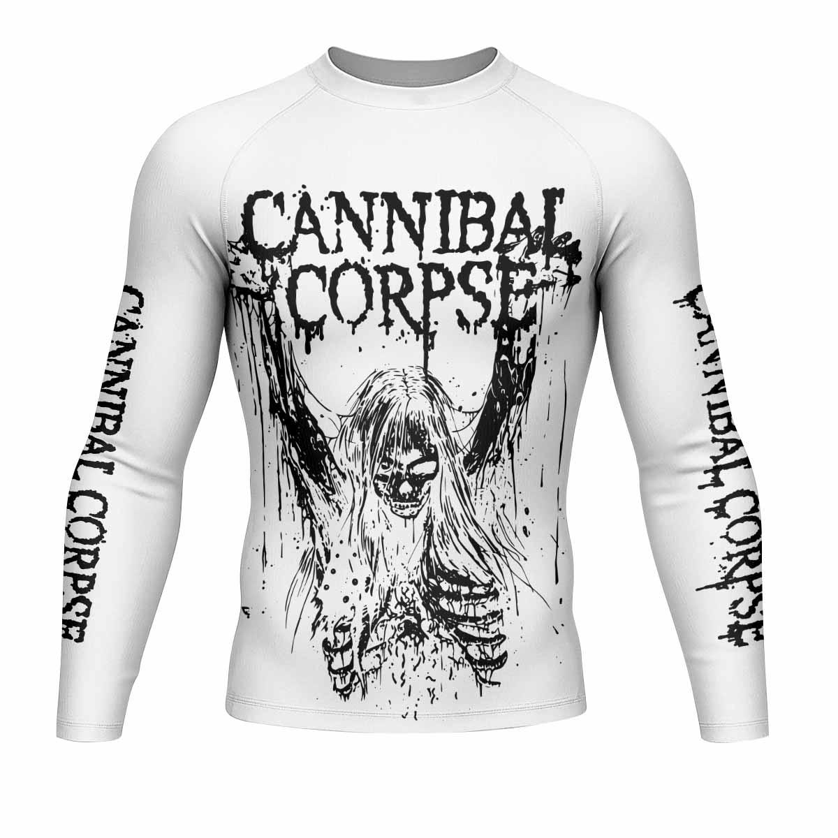 Cannibal Corpse Men's Rash Guard Long Sleeve - front view mockup